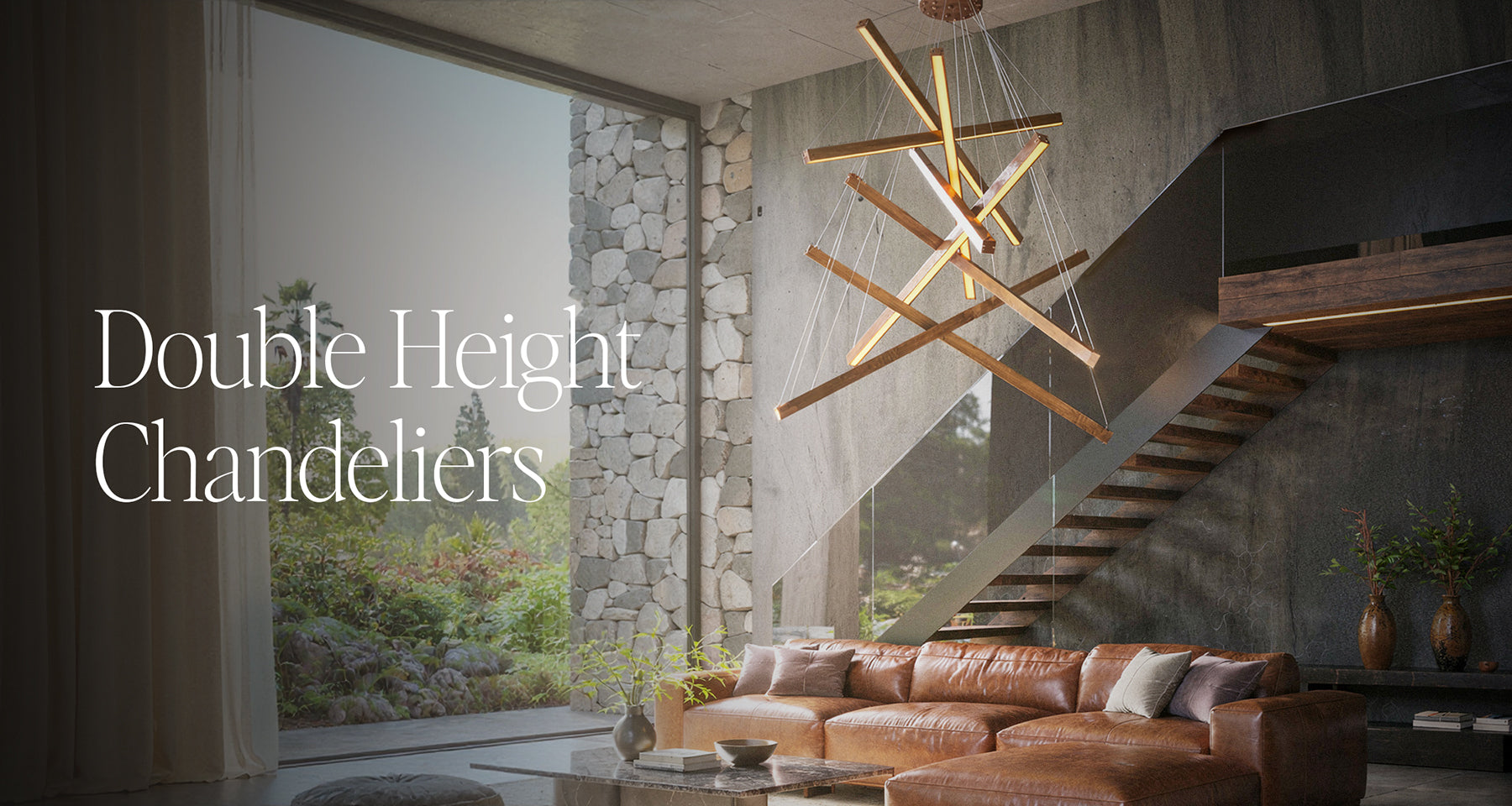 Double Height Chandeliers