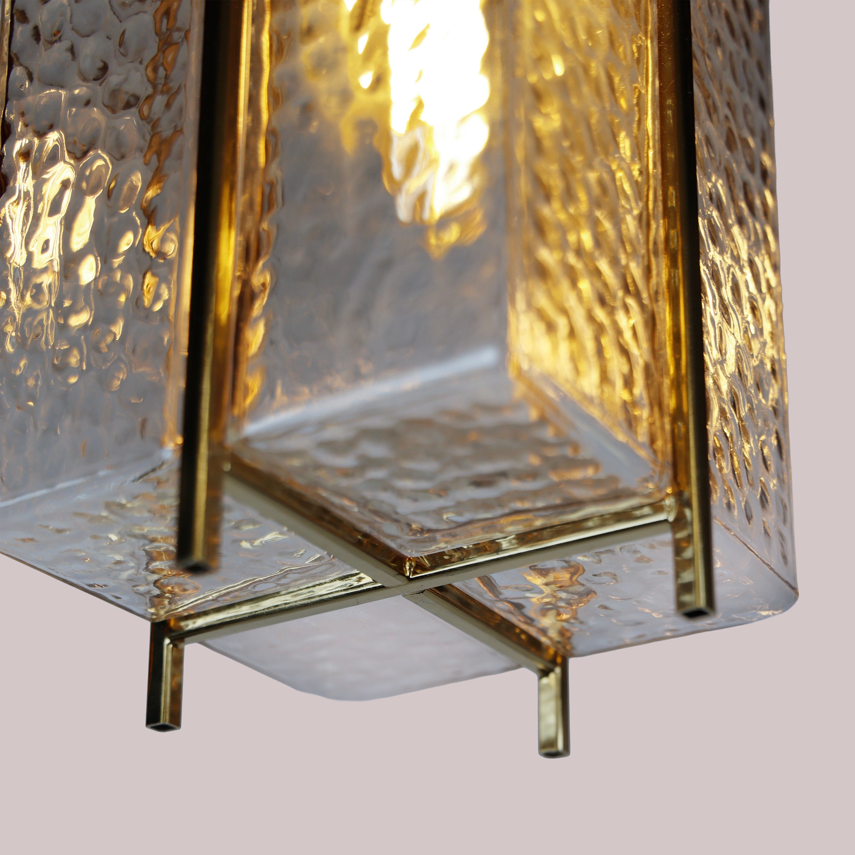 Slideshow (Large, Clear) Textured Glass Pendant Light