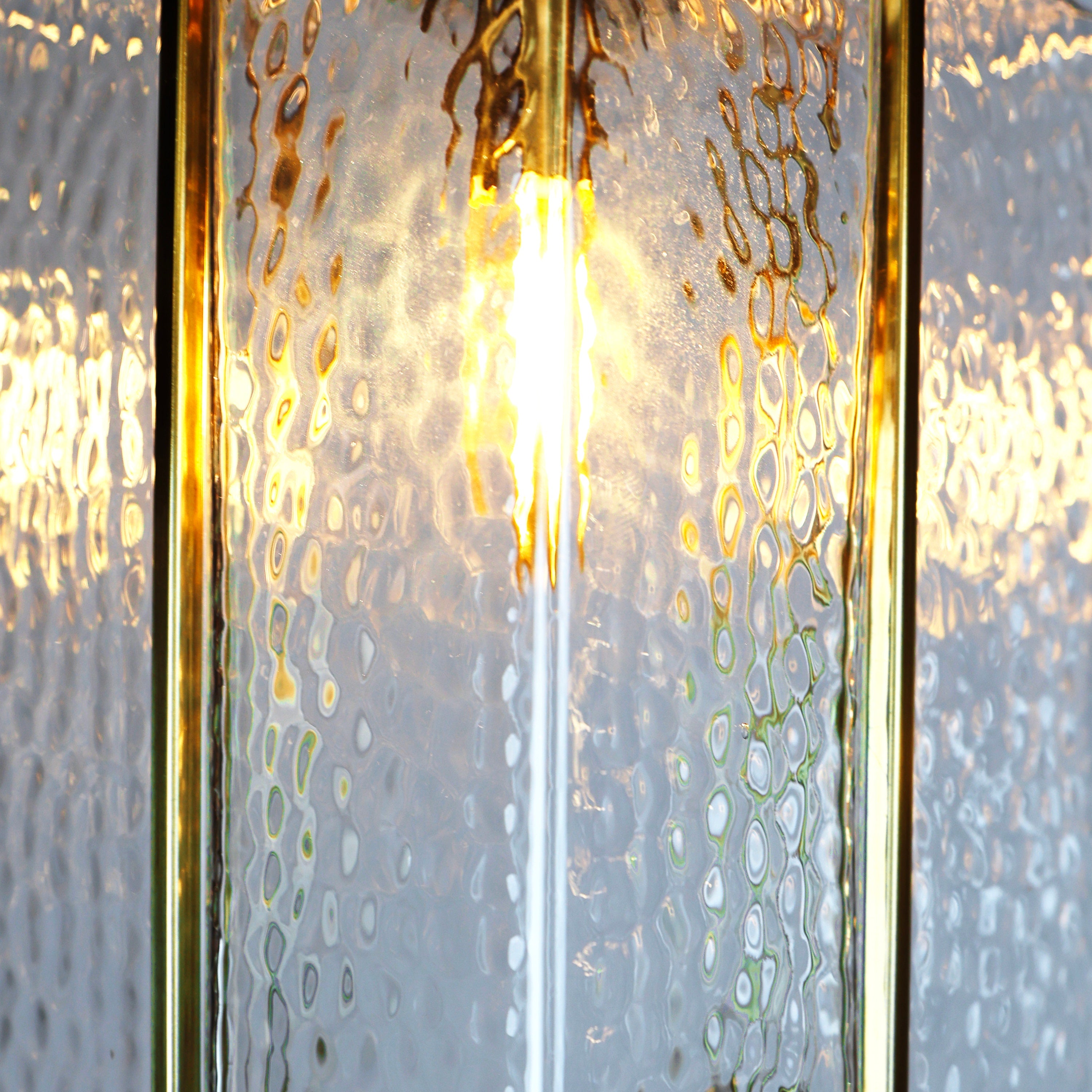 Slideshow (Large, Clear) Textured Glass Pendant Light