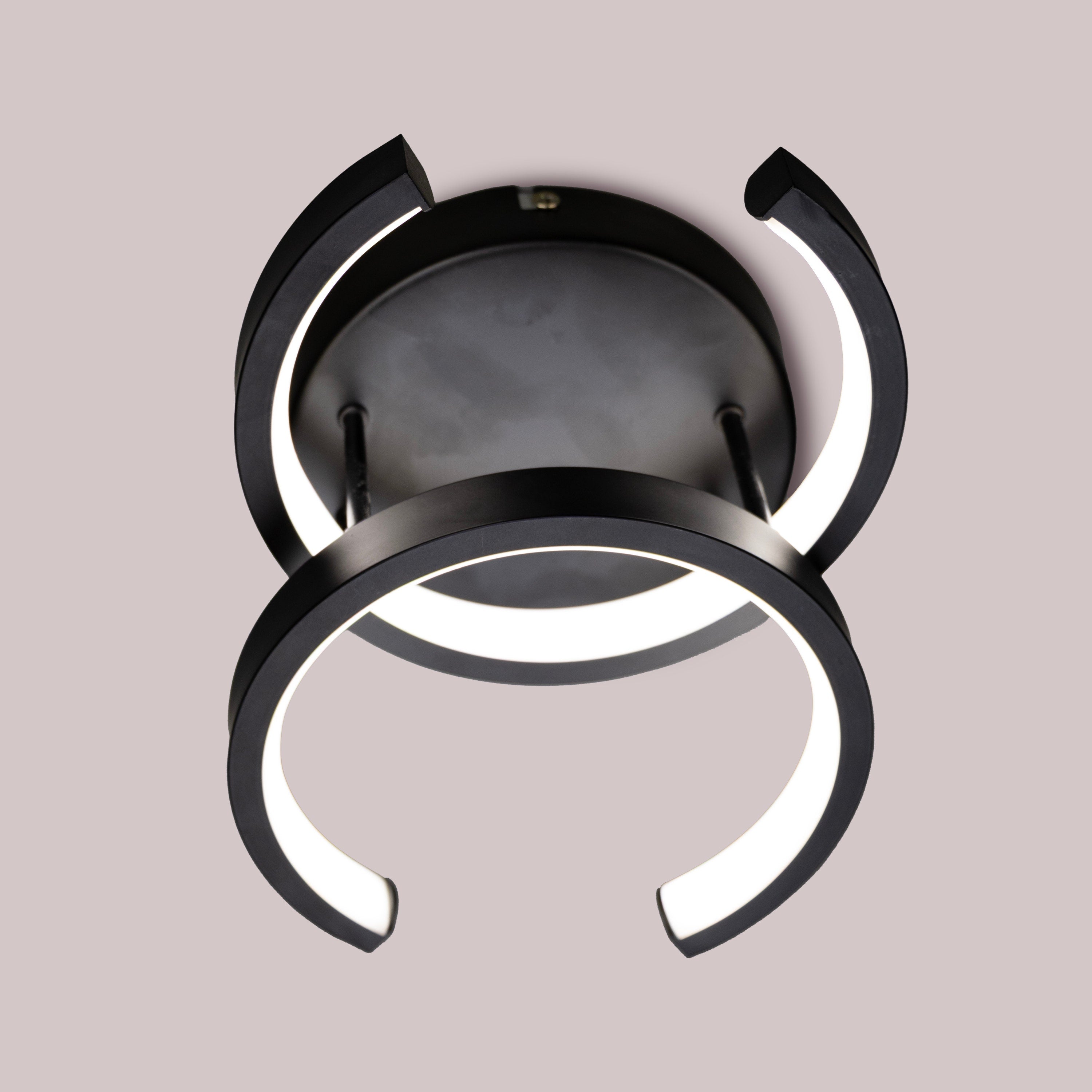 Light The Way (Black, 3 Color Dimmable LED with Remote Control) Ceiling Light