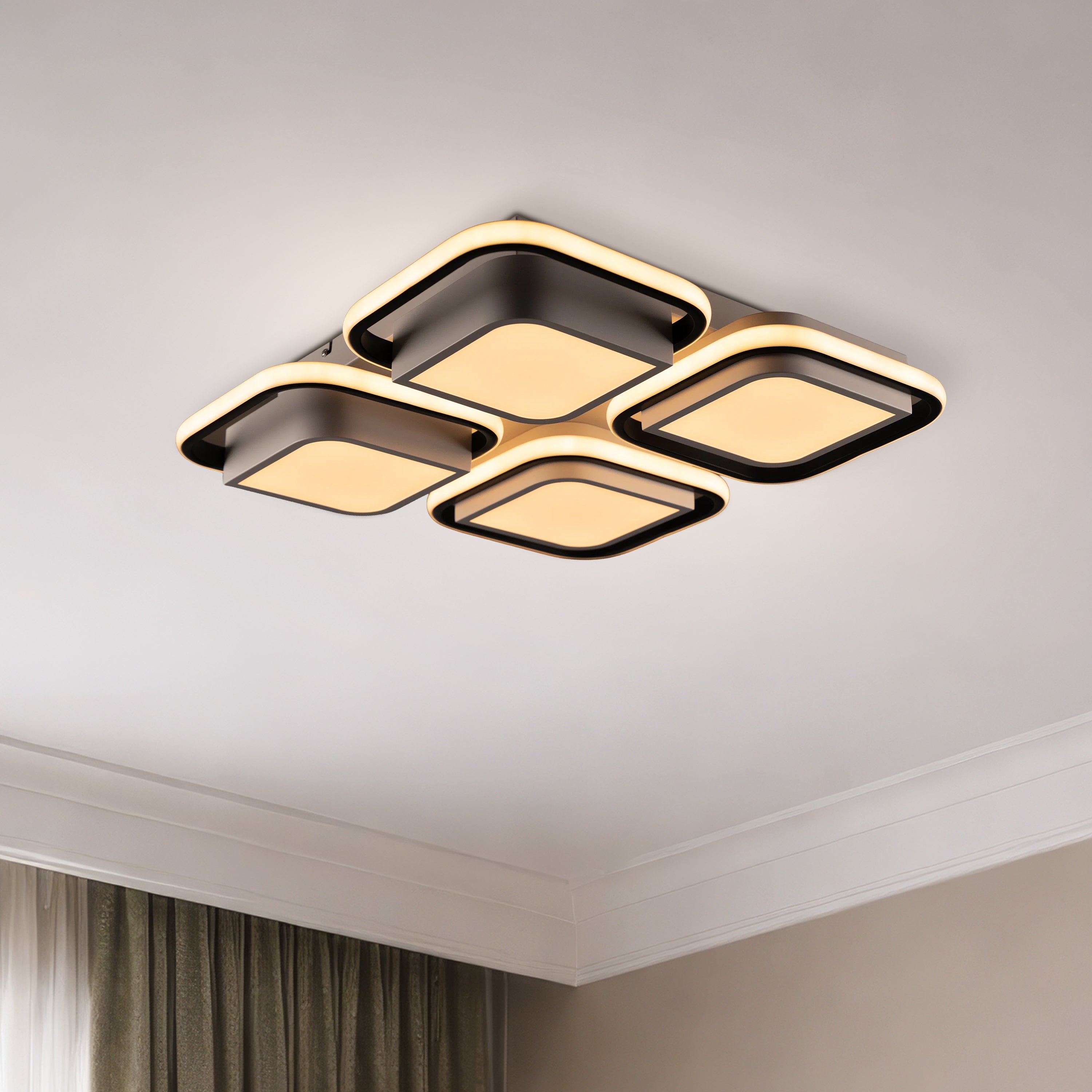 Lunaris Grid Dimmable LED Ceiling Light