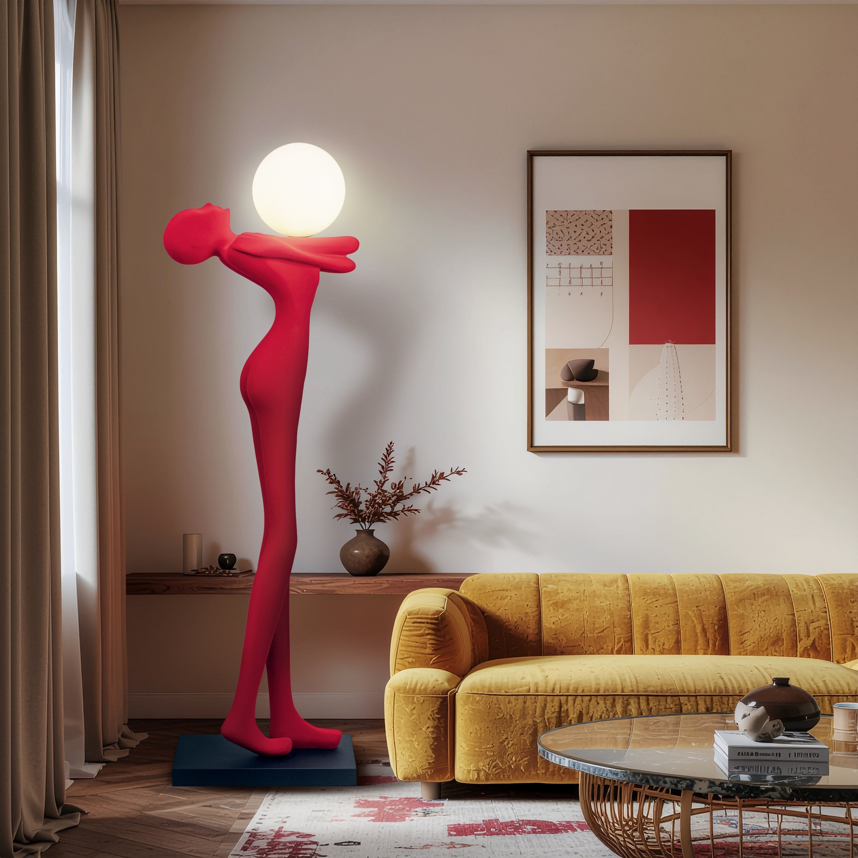 Heir And Spare(Red) Floor Lamp