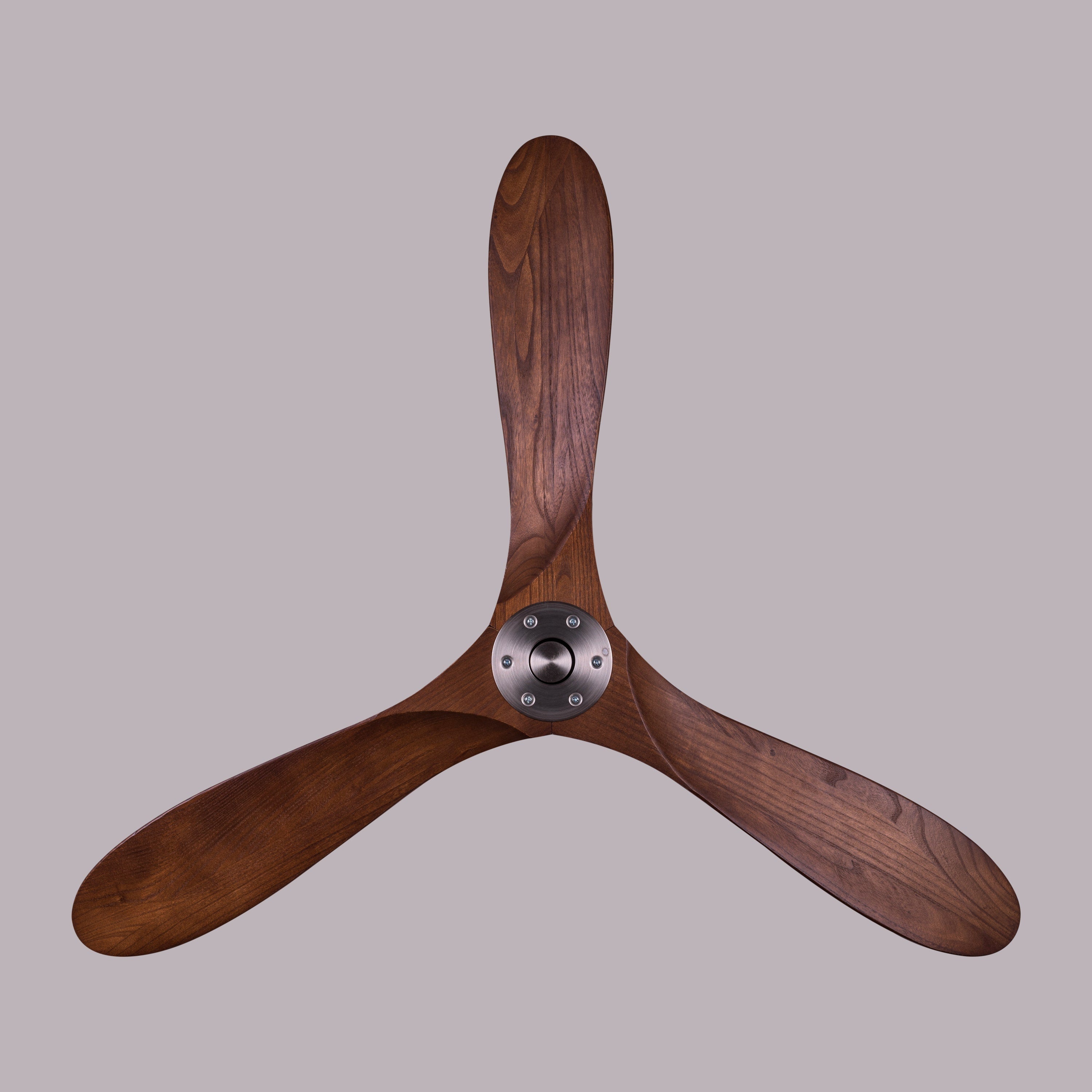 Spin Me Around (132 cm Span, Chrome Finish Metal Body, Solid Wood Blades) Ceiling Fan