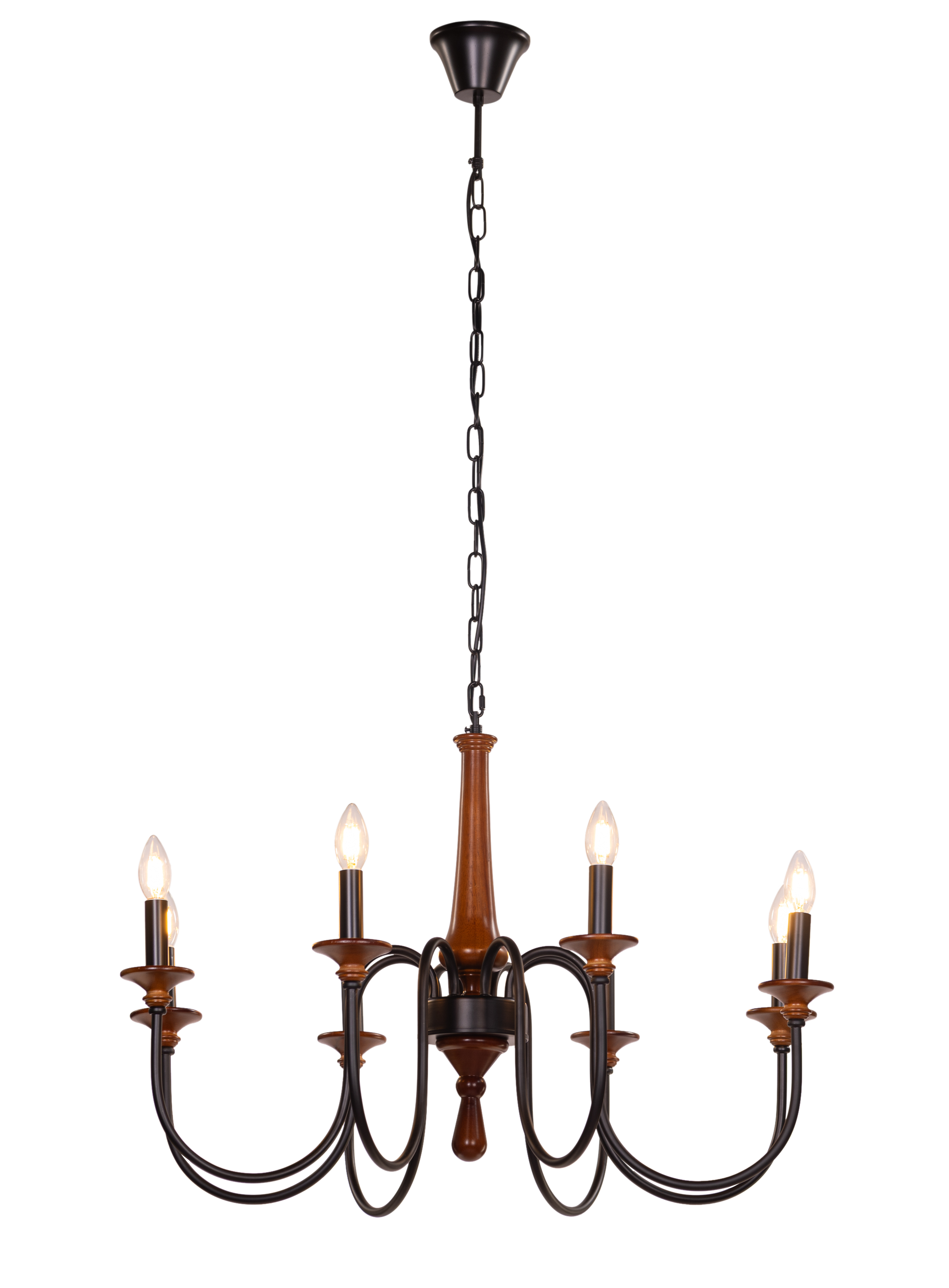 King's Way (Large, Brown) Wooden Chandelier