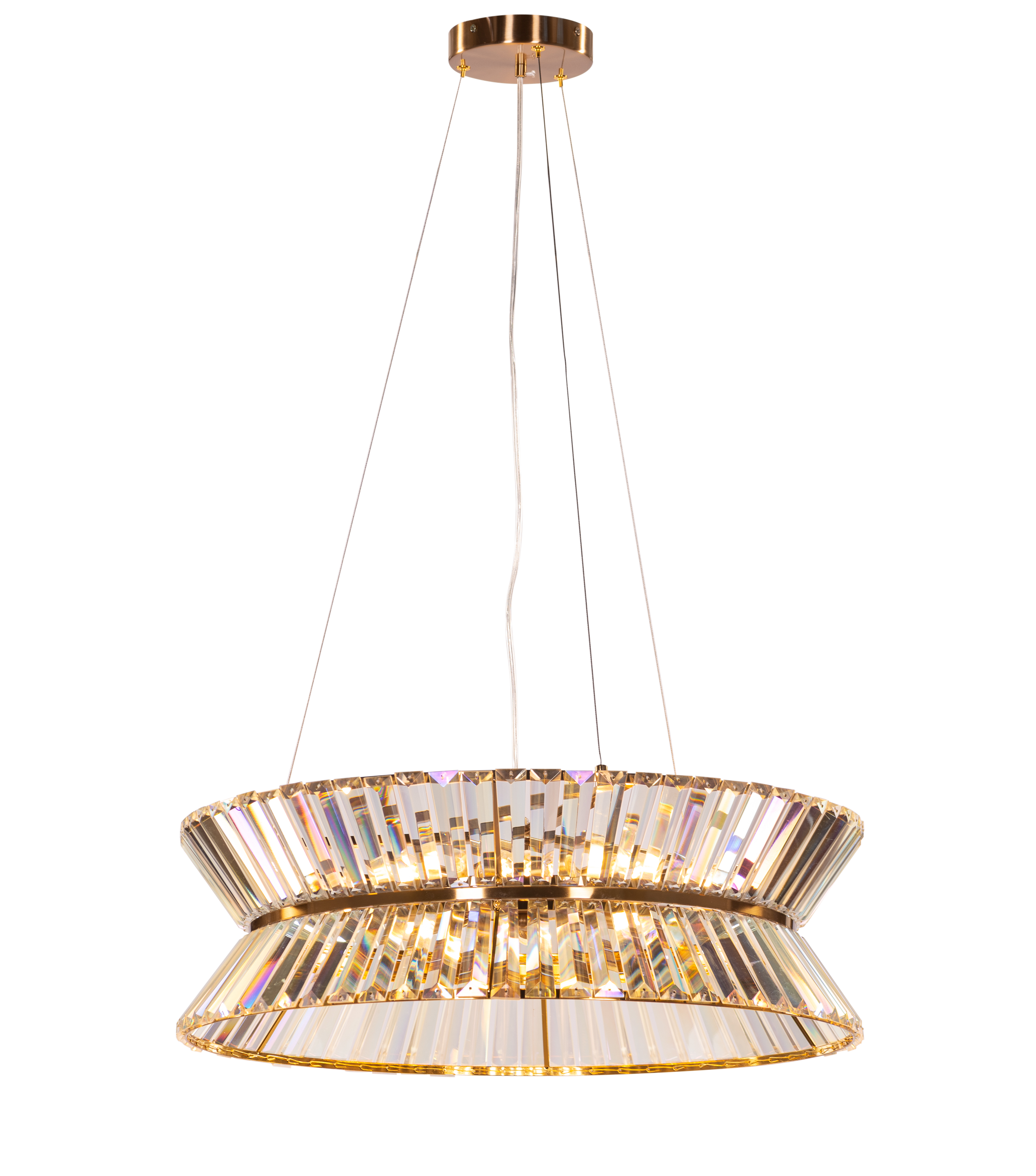 Radiance Ring (Gold) Glass Crystal Chandelier