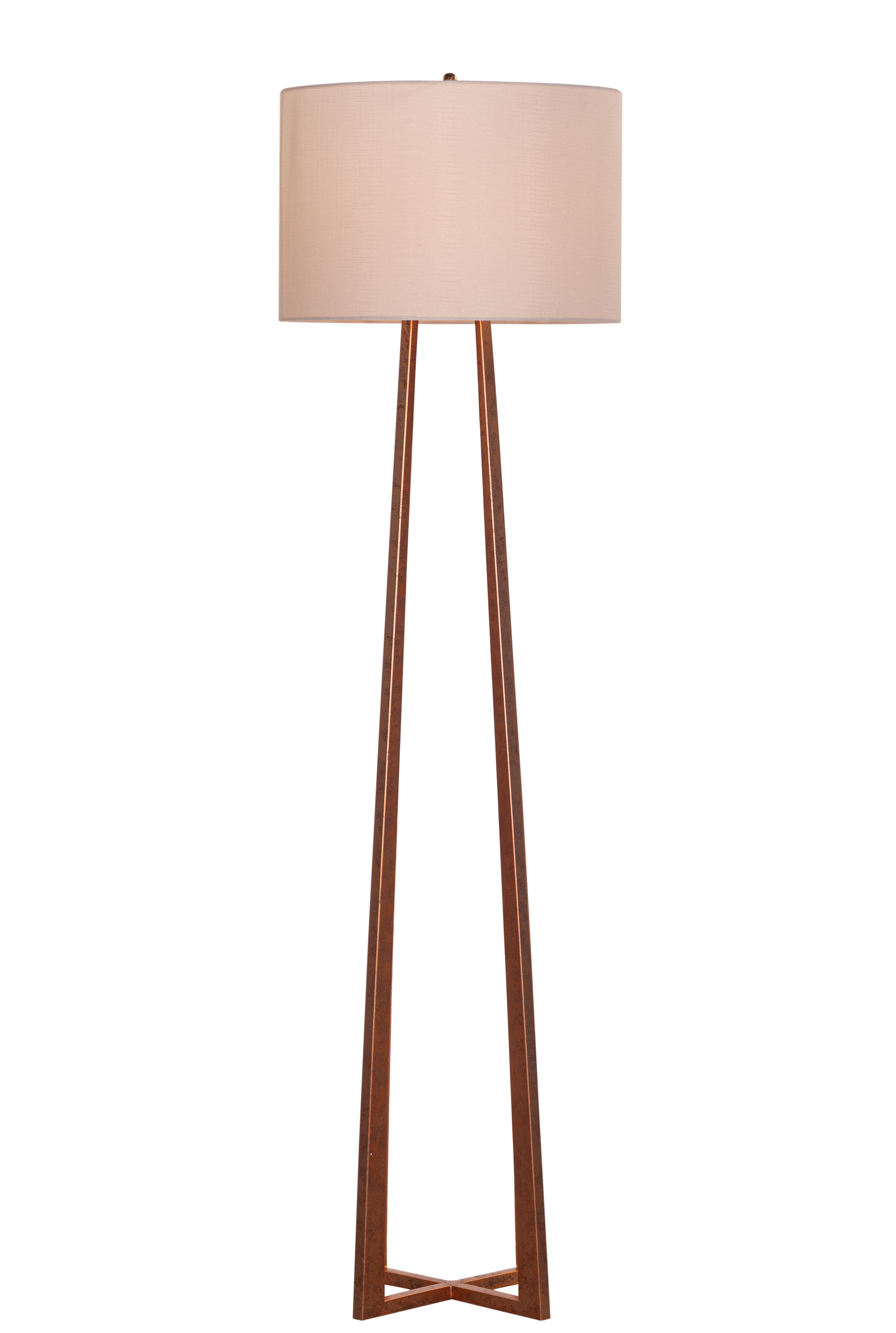 Sweet Escapade (Antique Gold, Off-White) Metal Floor Lamp