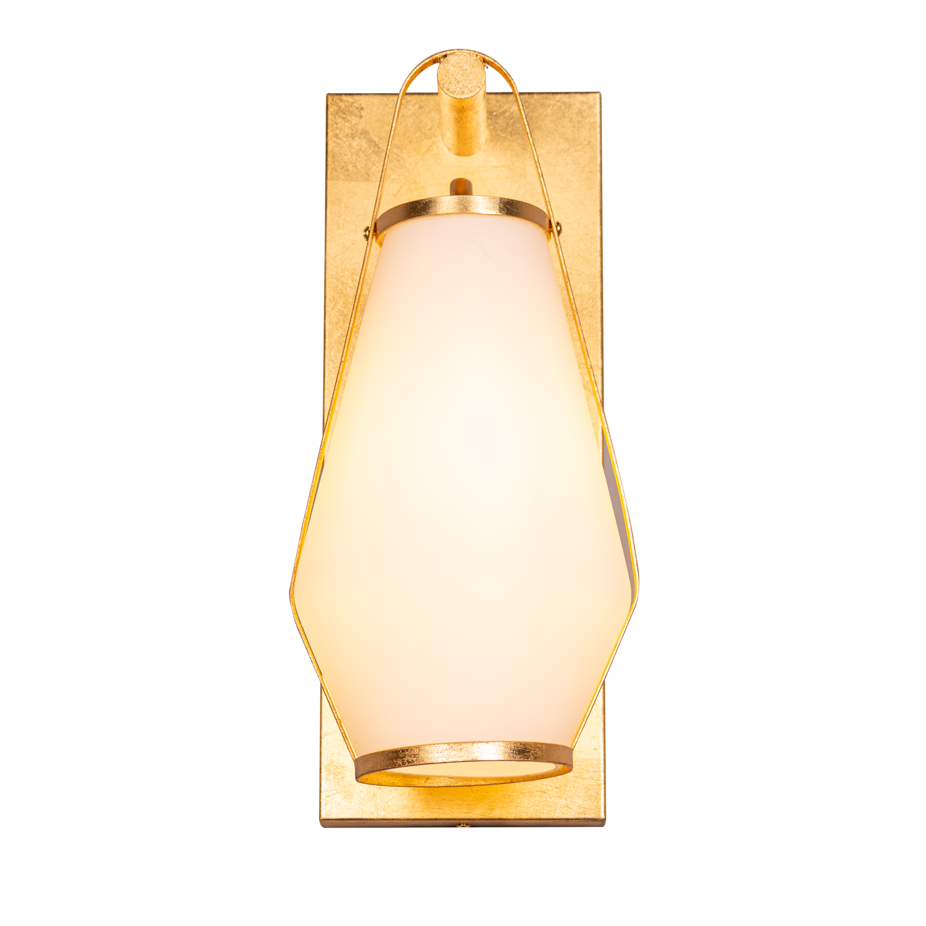 Egerton (Gold, White) Frosted Glass Wall Light
