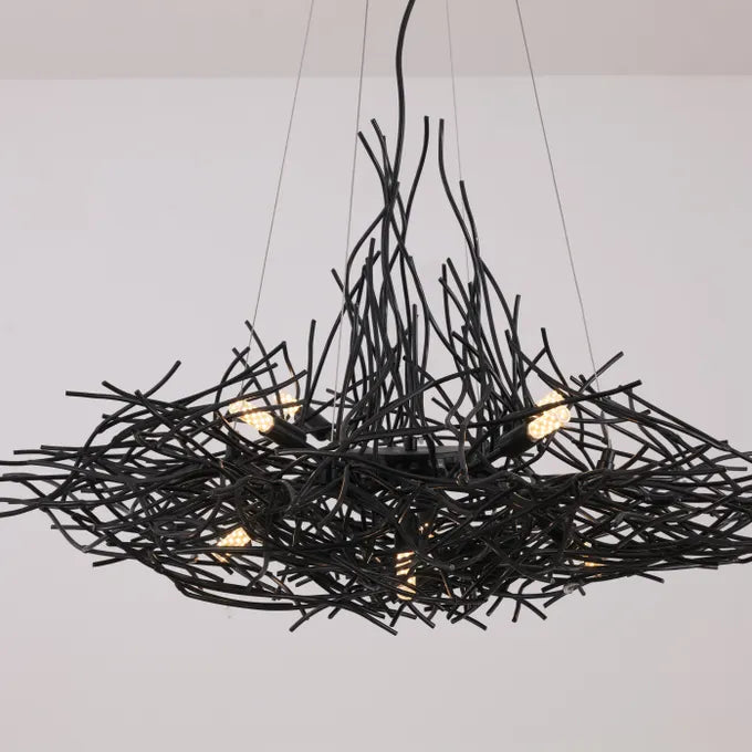 Driftwood Den (Black) Chandelier