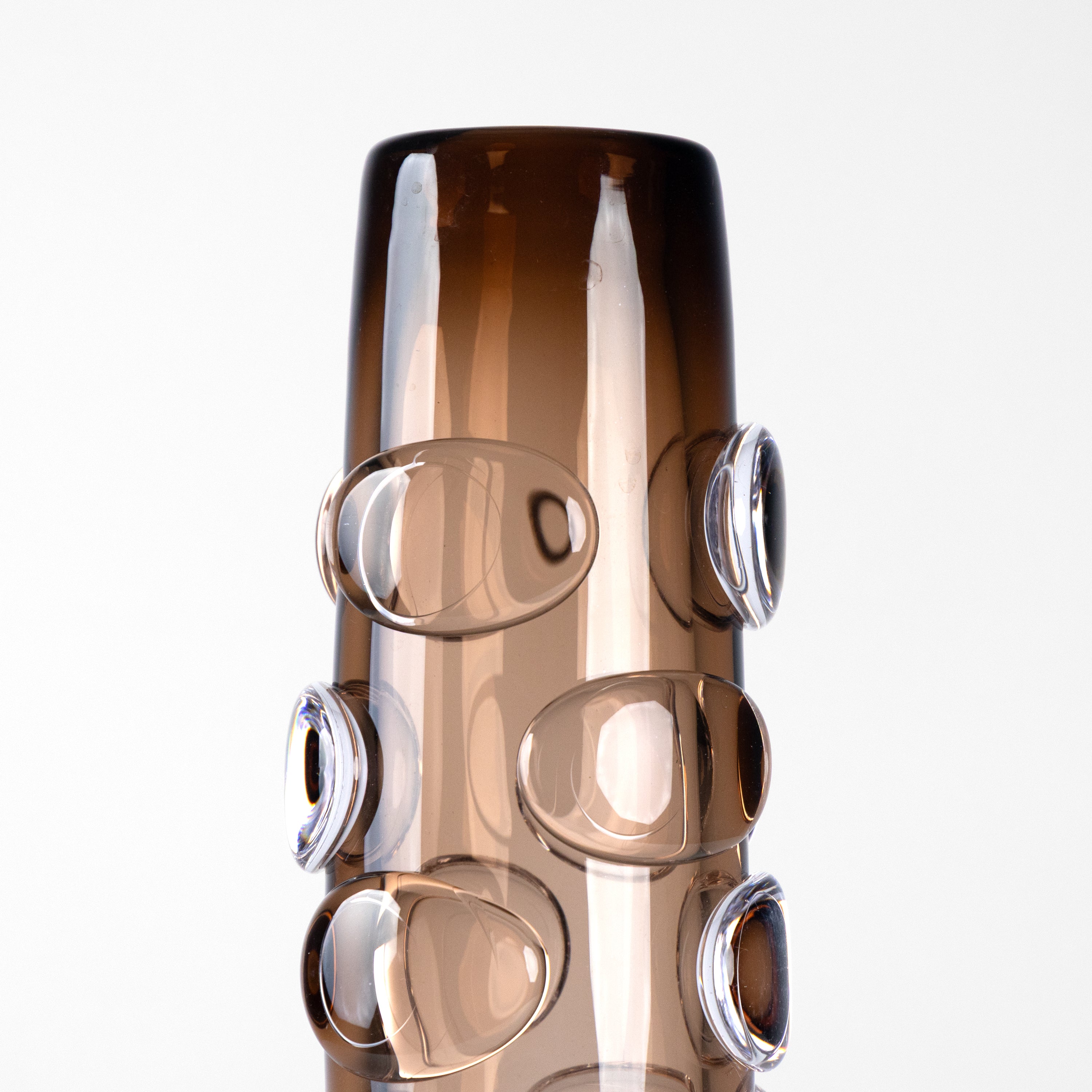 Fossilized Bubbles (Large,Brown) Glass Vase