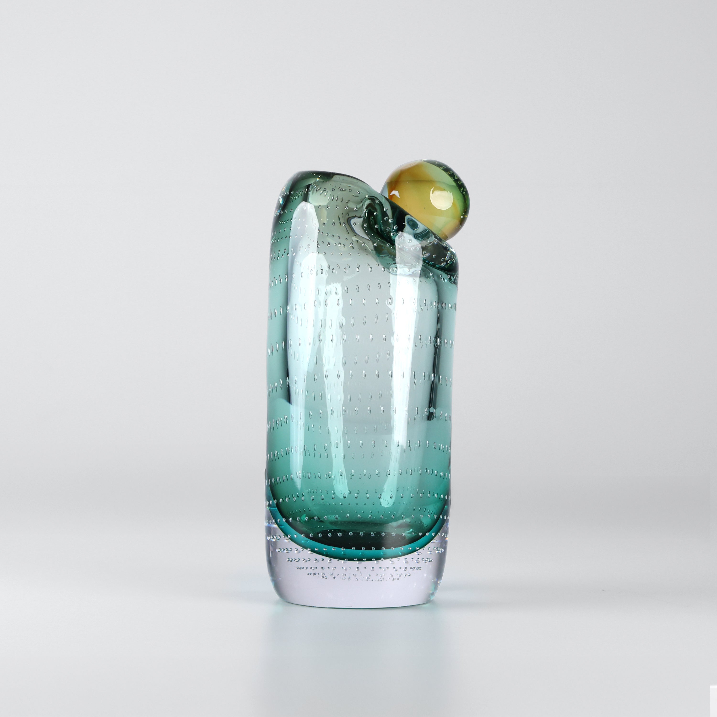 Vanguard Teal Handmade Glass Vase