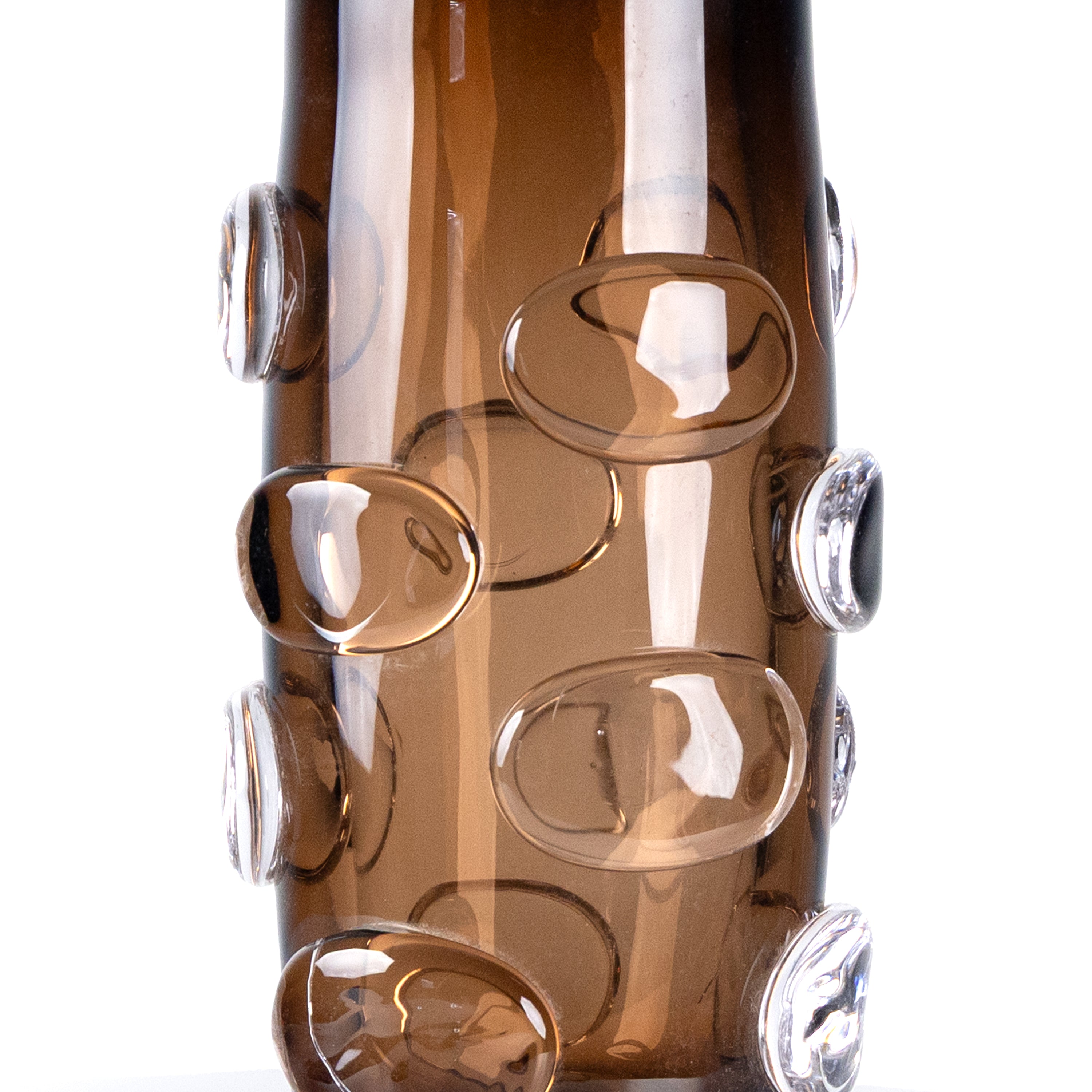 Fossilized Bubbles (Medium,Brown) Glass Vase