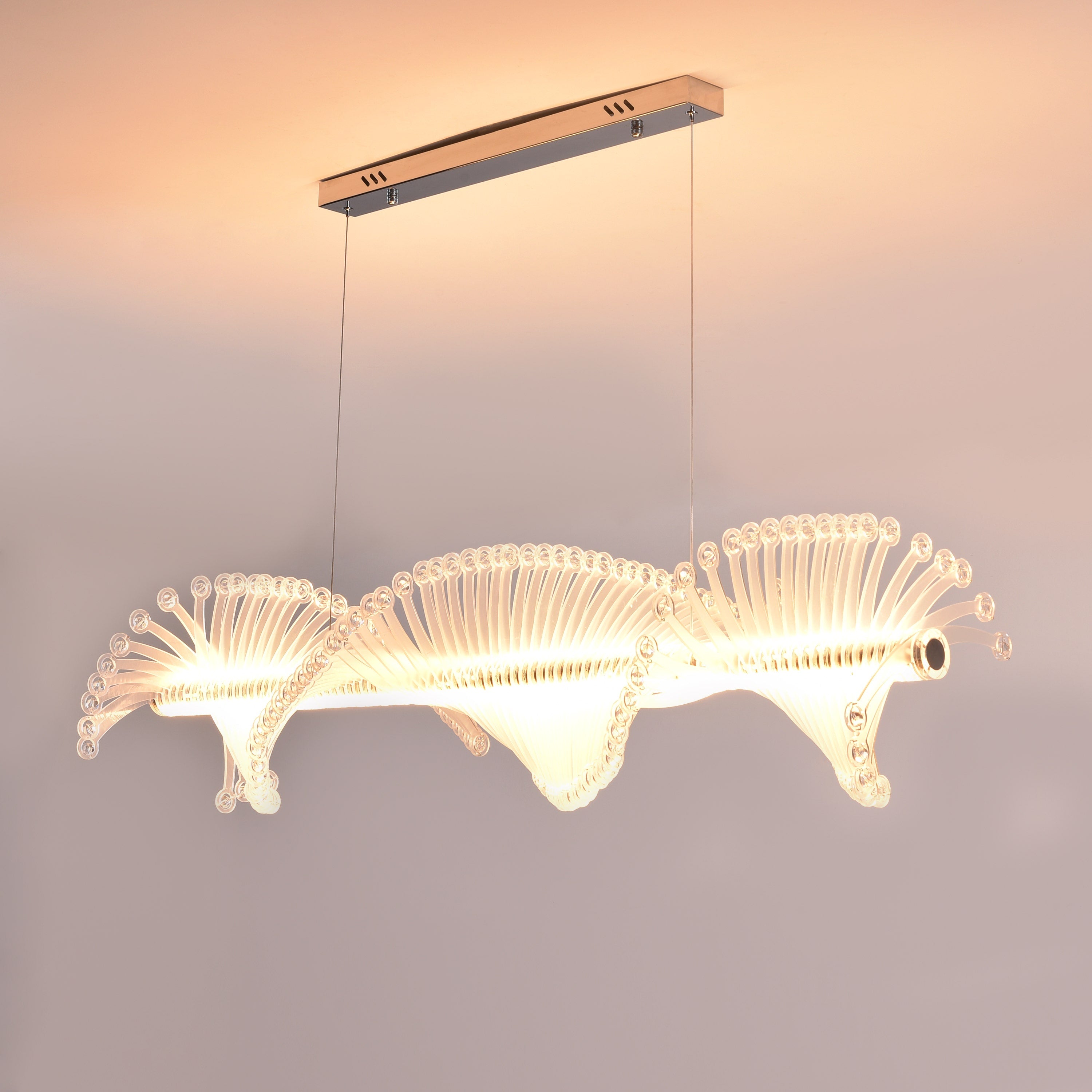 Tribe Has Spoken (Chrome/White) Chandelier