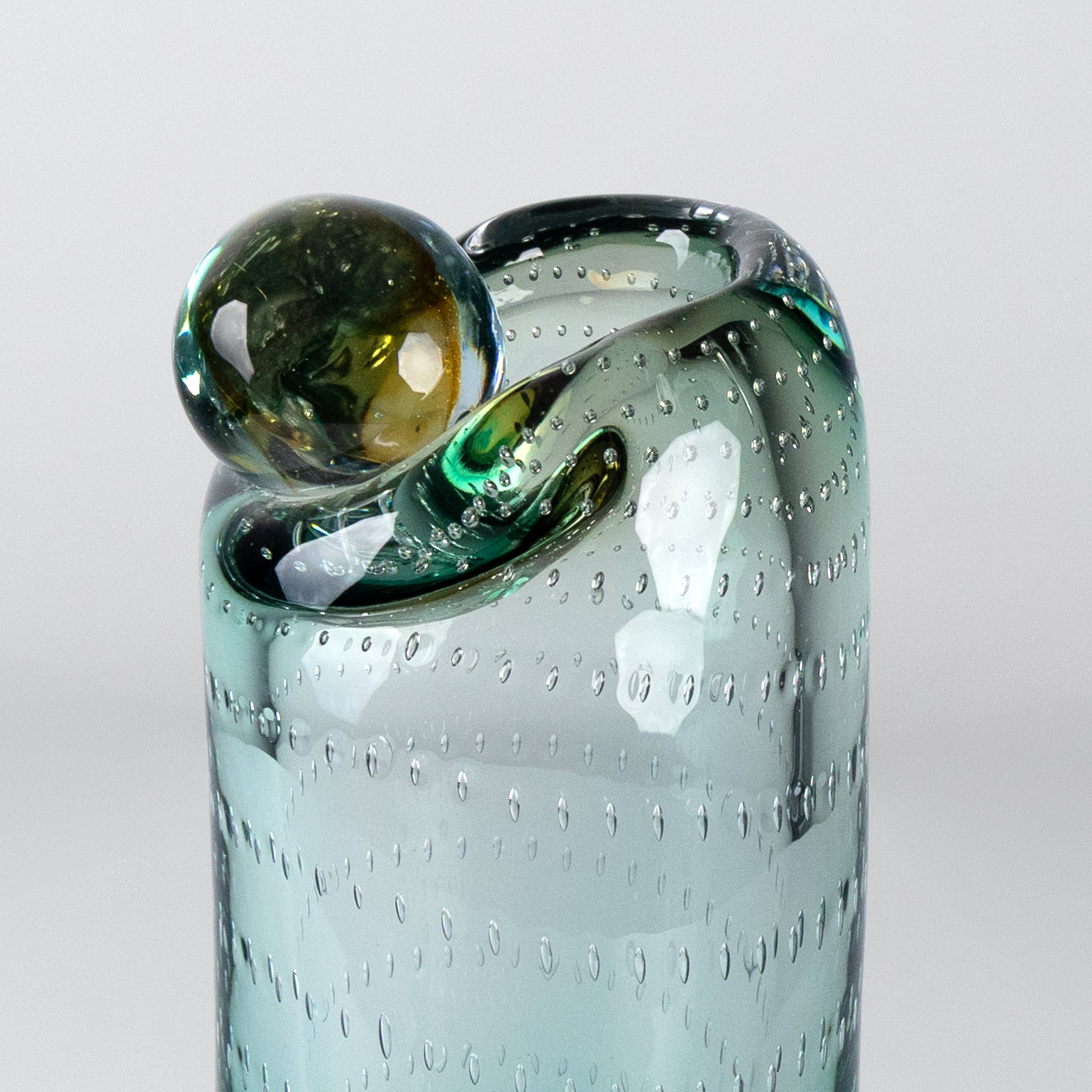Vanguard Teal Handmade Glass Vase