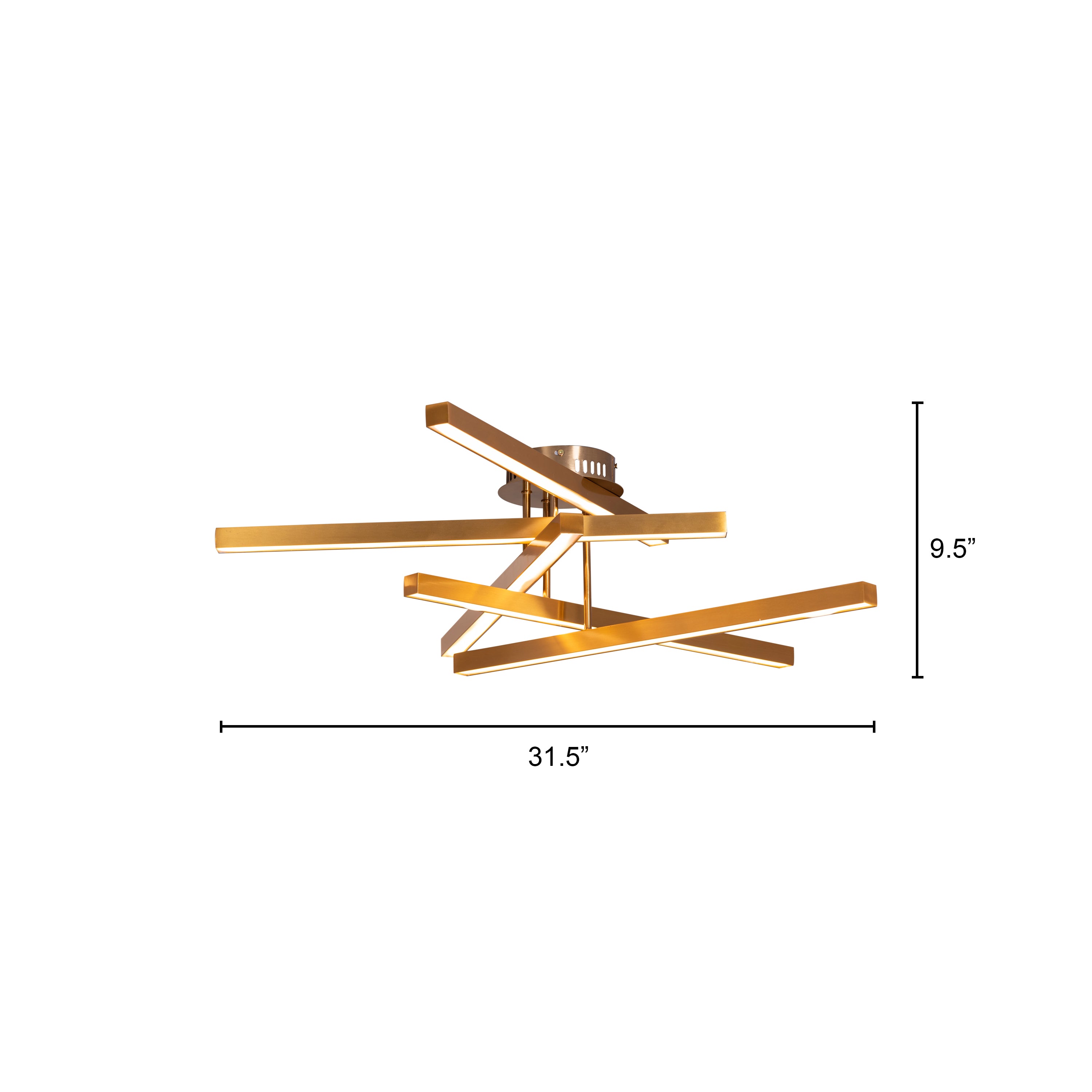 Run The World (Gold, Dimmable LED with Remote Control) Ceiling Light