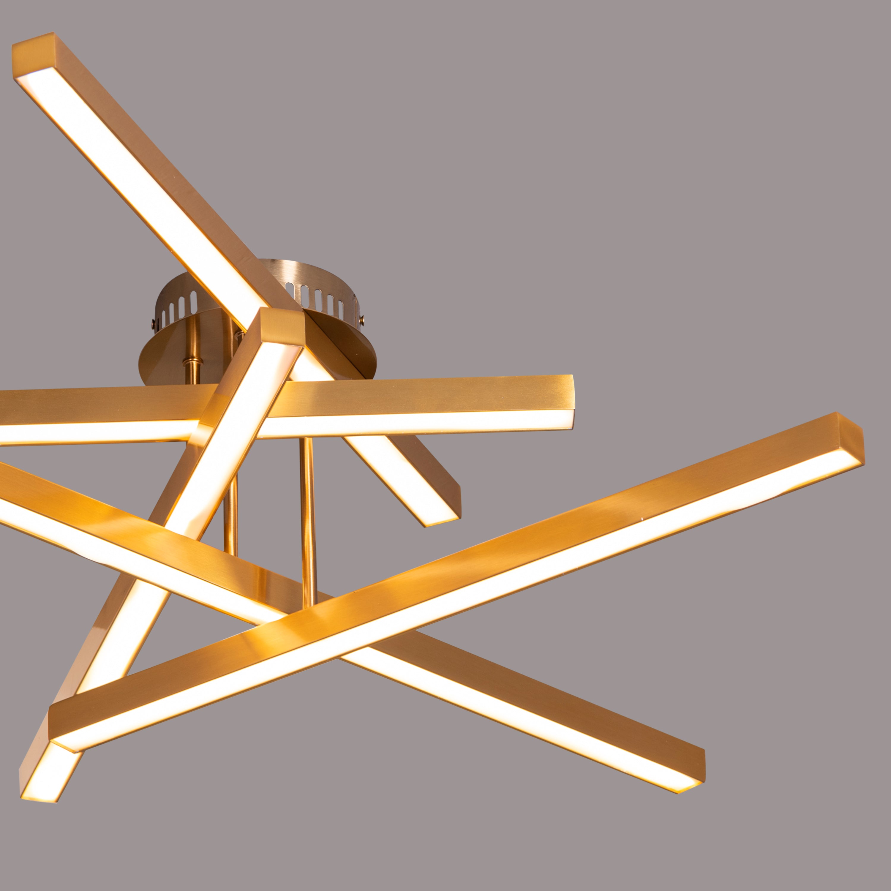 Run The World (Gold, Dimmable LED with Remote Control) Ceiling Light