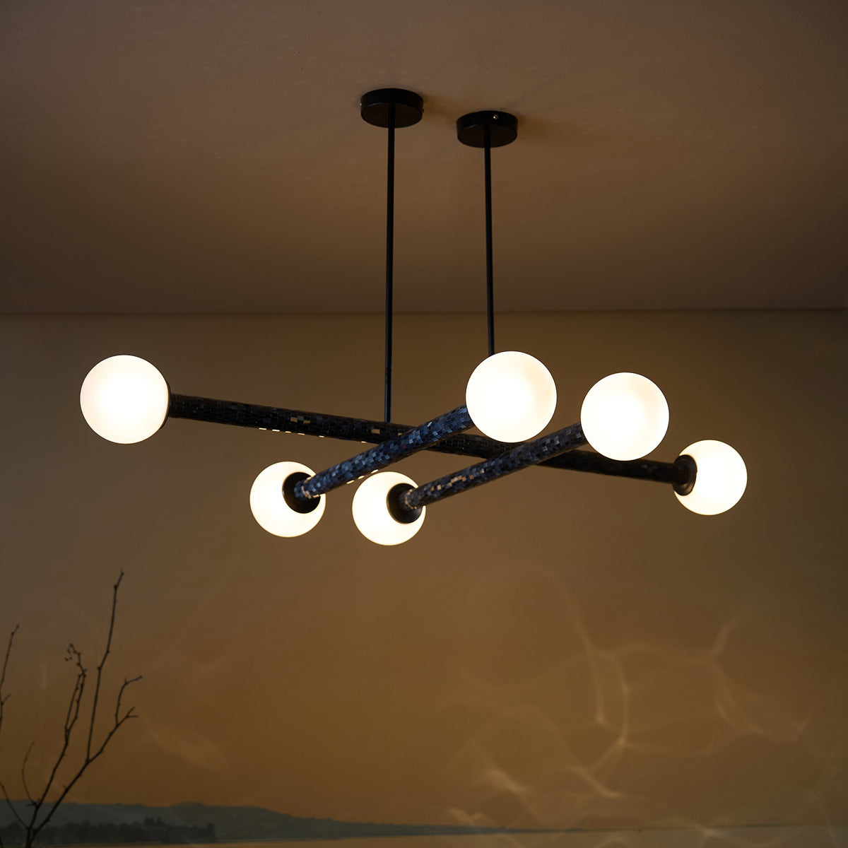 Monochrome Muse Chandelier Handmade By Yaahvi