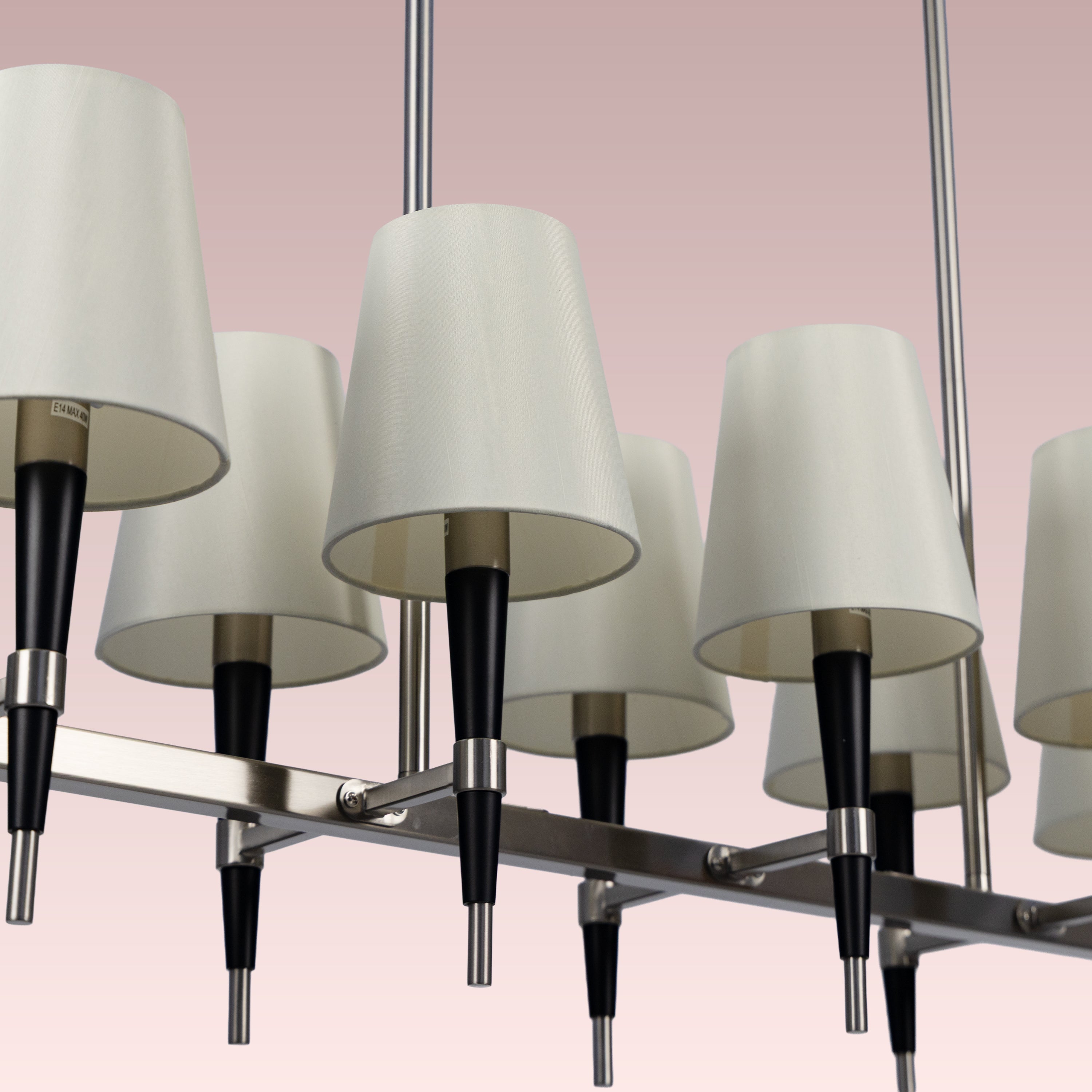 See The Unseen (S.S Finish, black) Fabric Chandelier