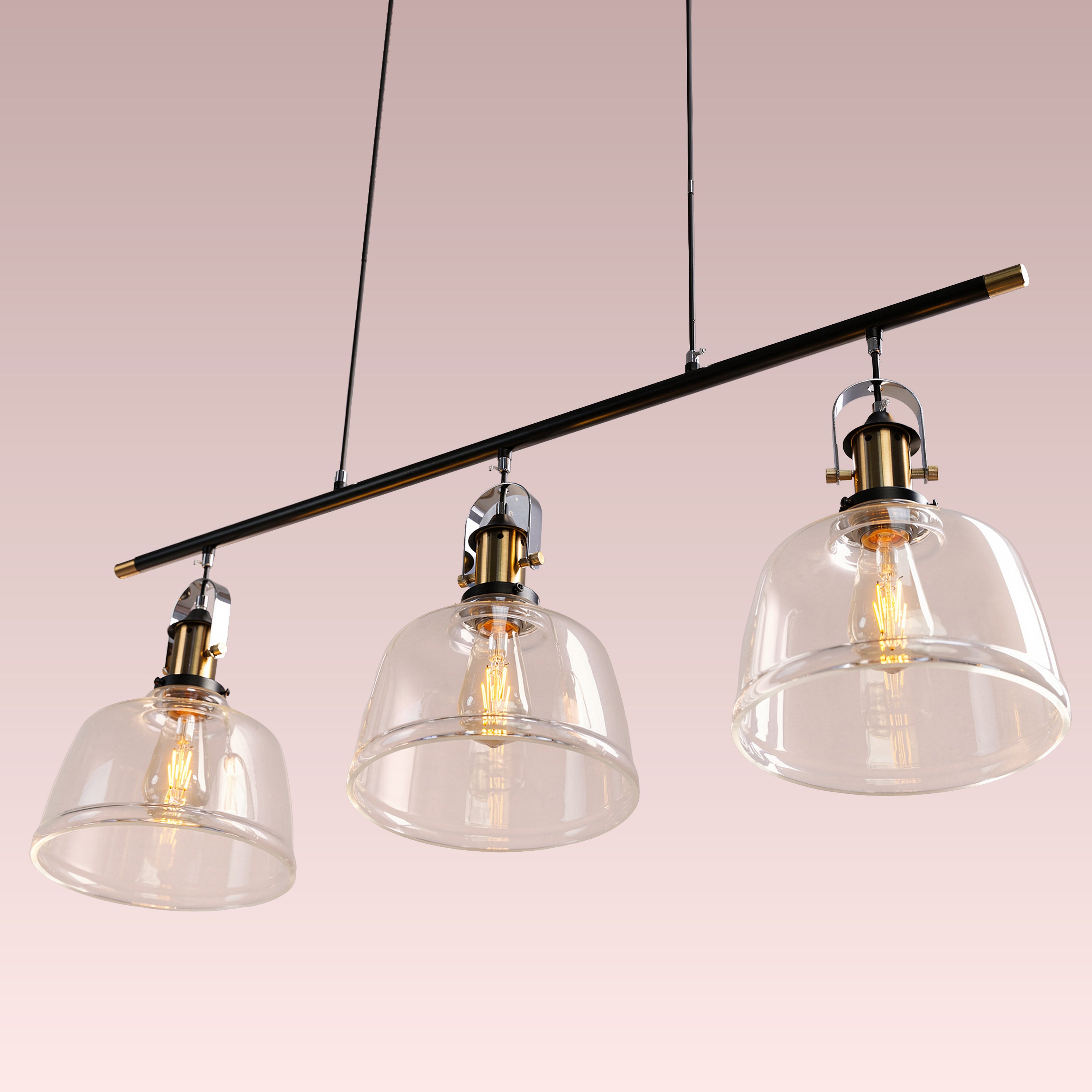 Royal Tea Clear Glass Hanging Lamp