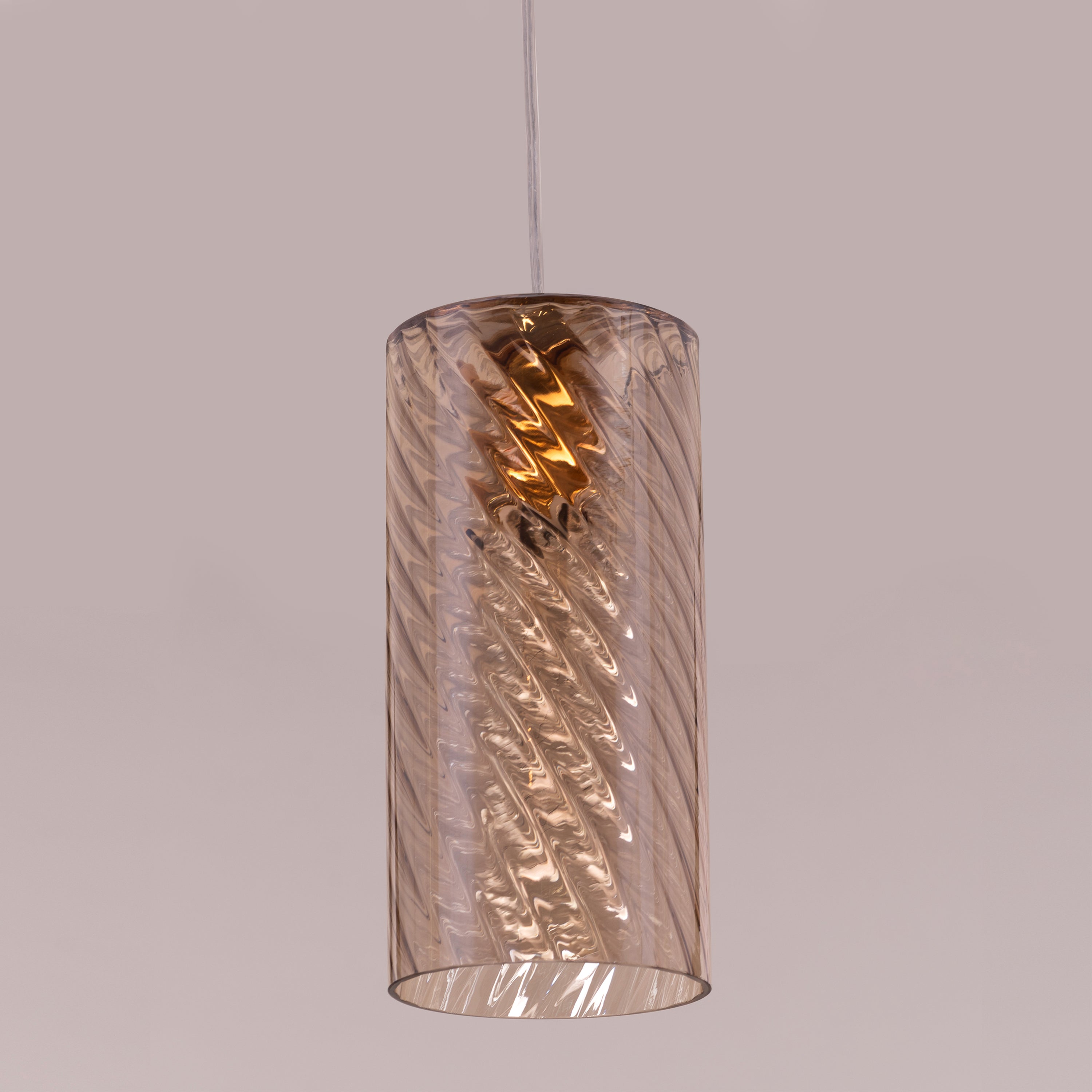 No Words (Amber) Textured Glass Pendant Light