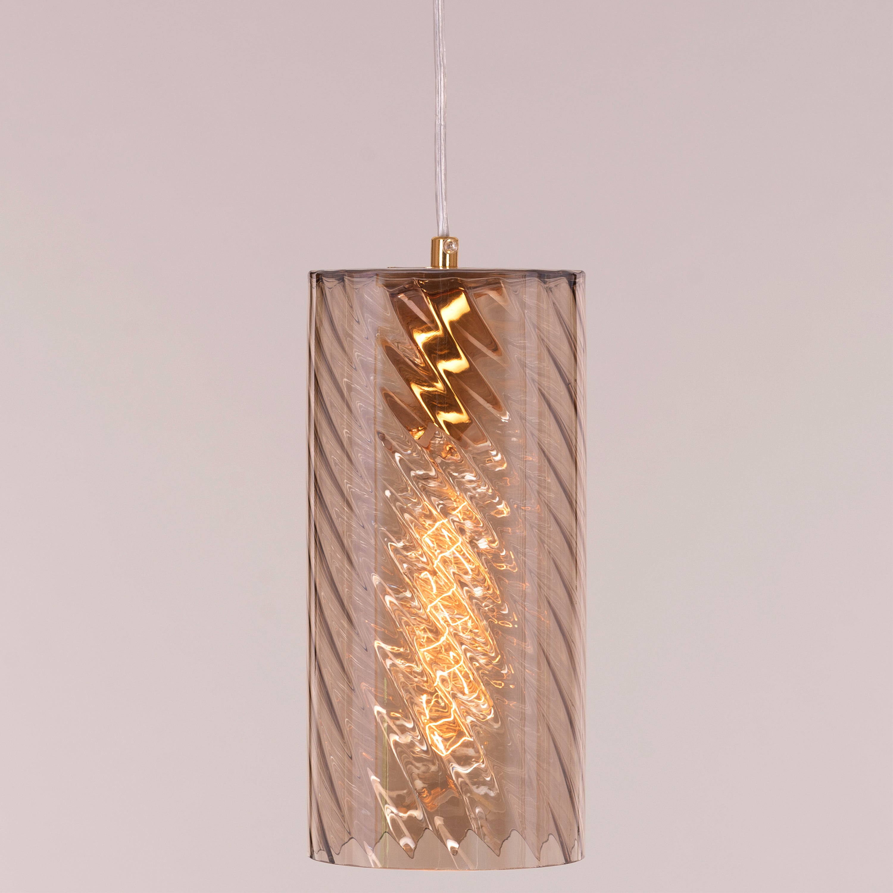 No Words (Amber) Textured Glass Pendant Light