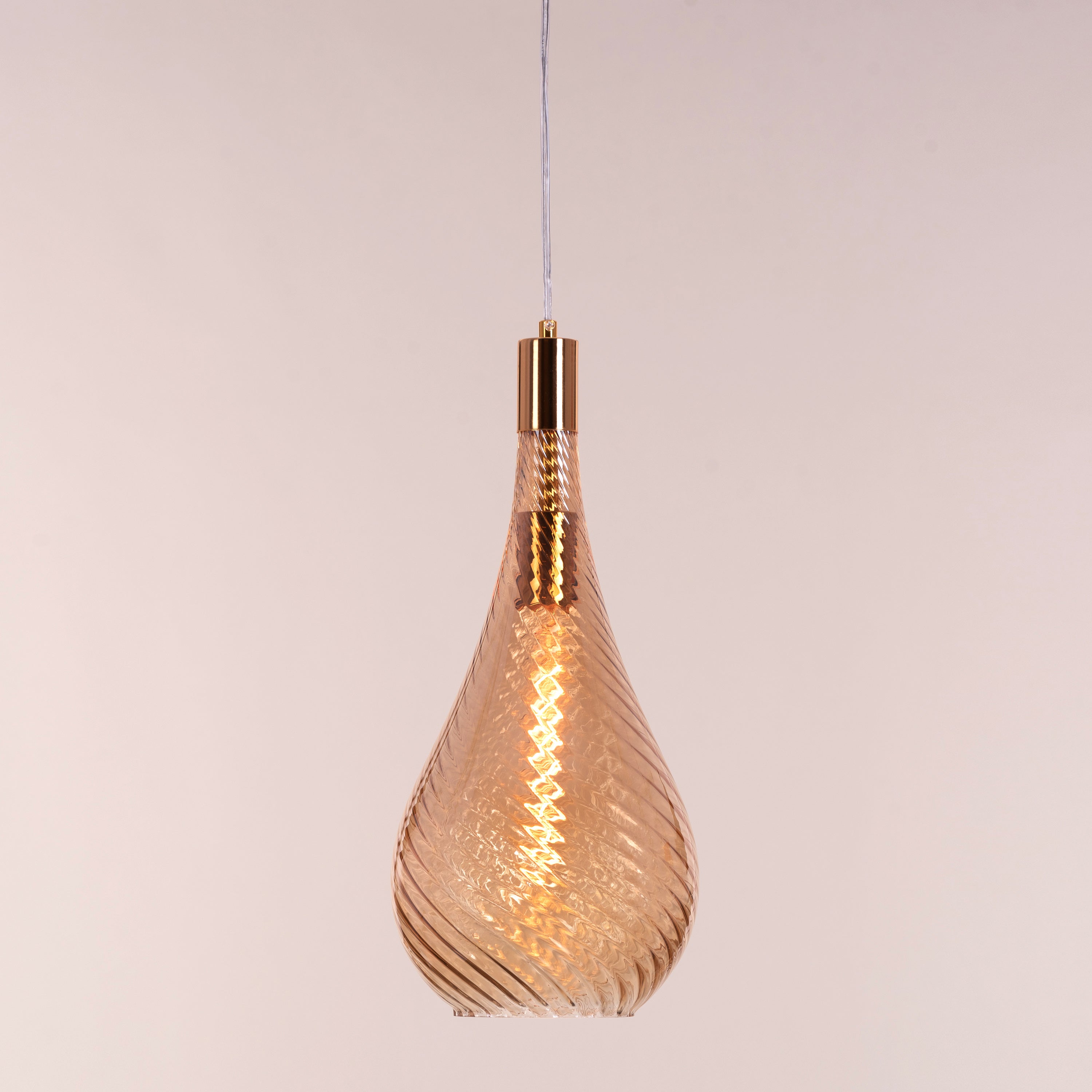 Keep My Love (Amber) Glass Pendant Light