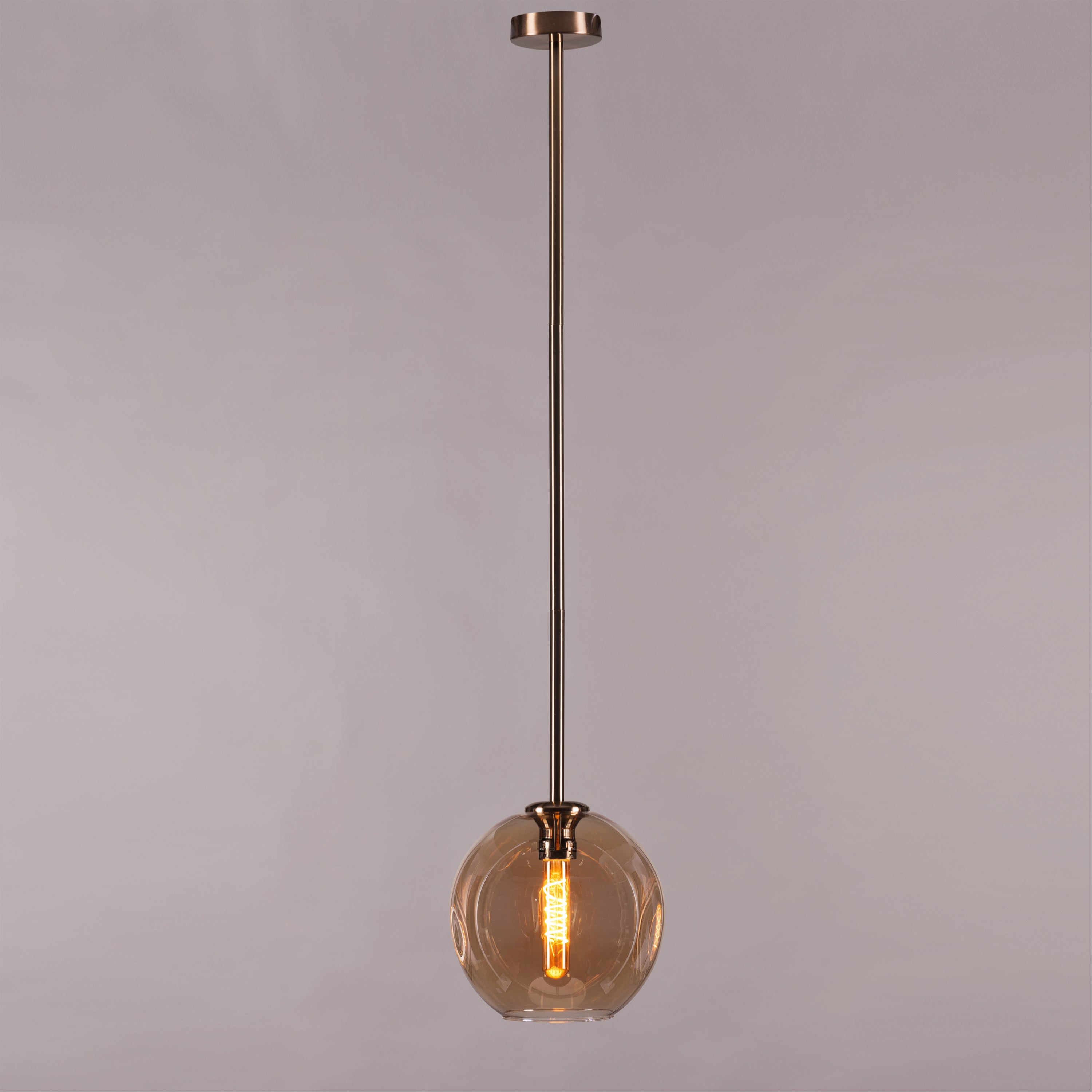 Tear Drop (Long, Amber, Gold) Glass Pendant Light