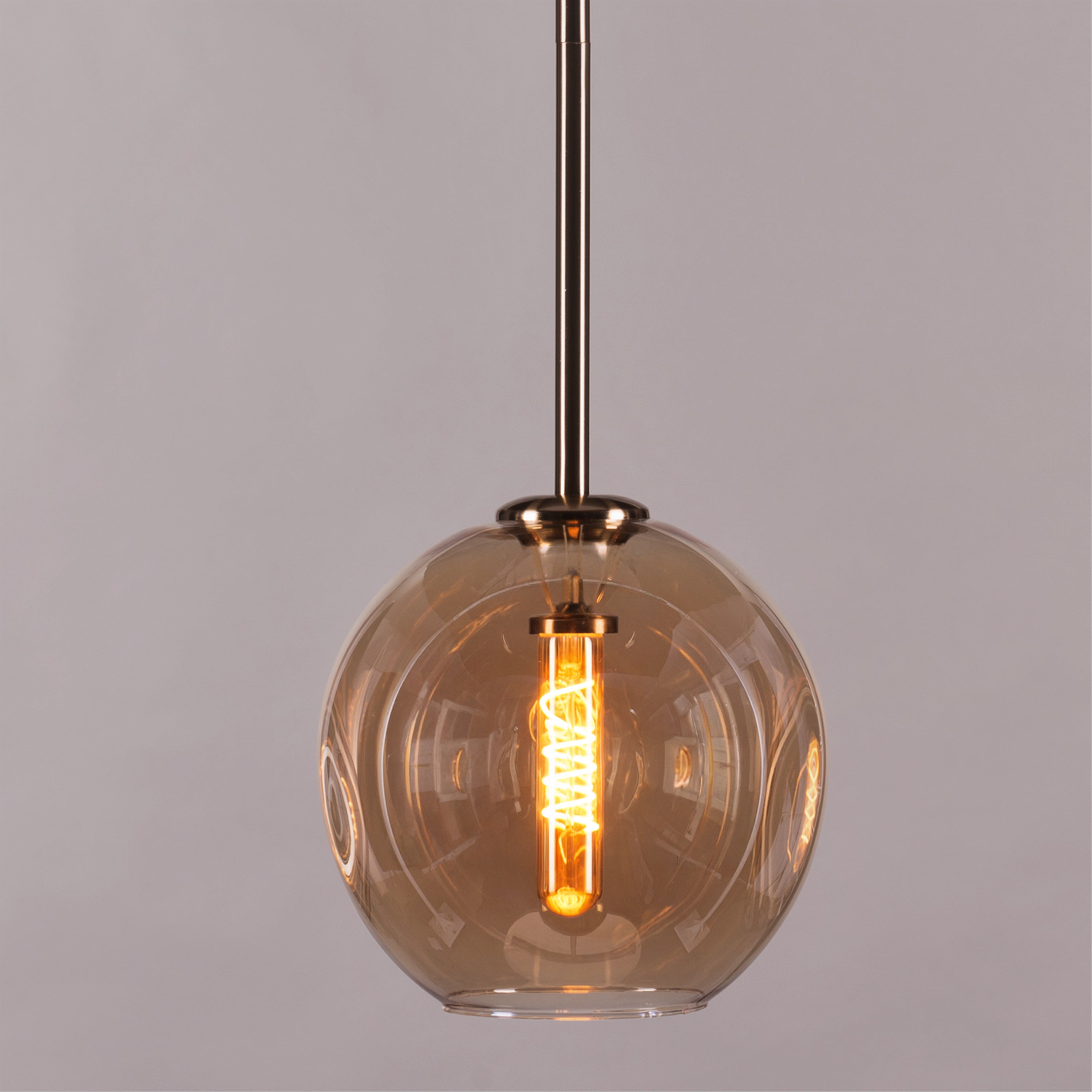 Tear Drop (Long, Amber, Gold) Glass Pendant Light