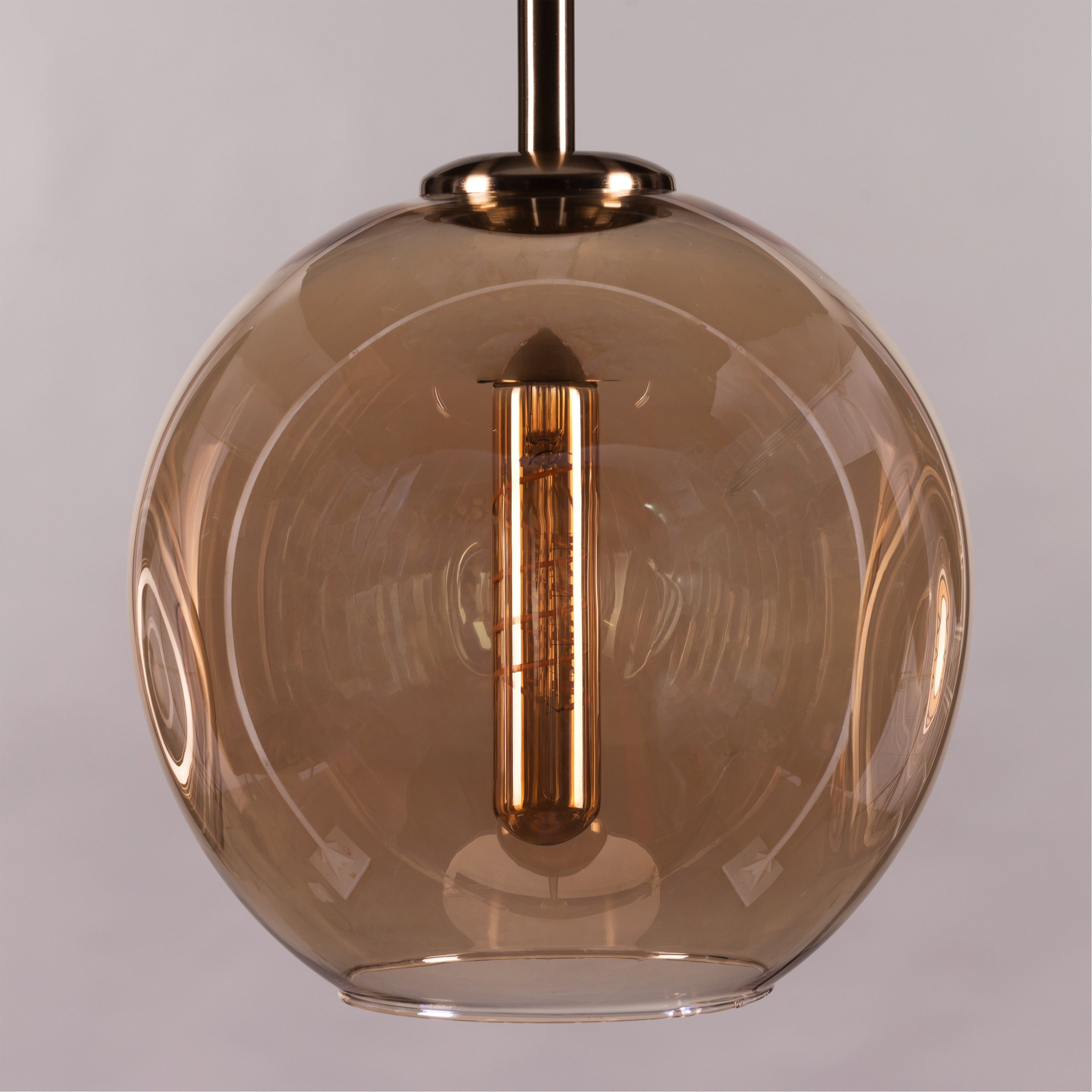 Tear Drop (Long, Amber, Gold) Glass Pendant Light