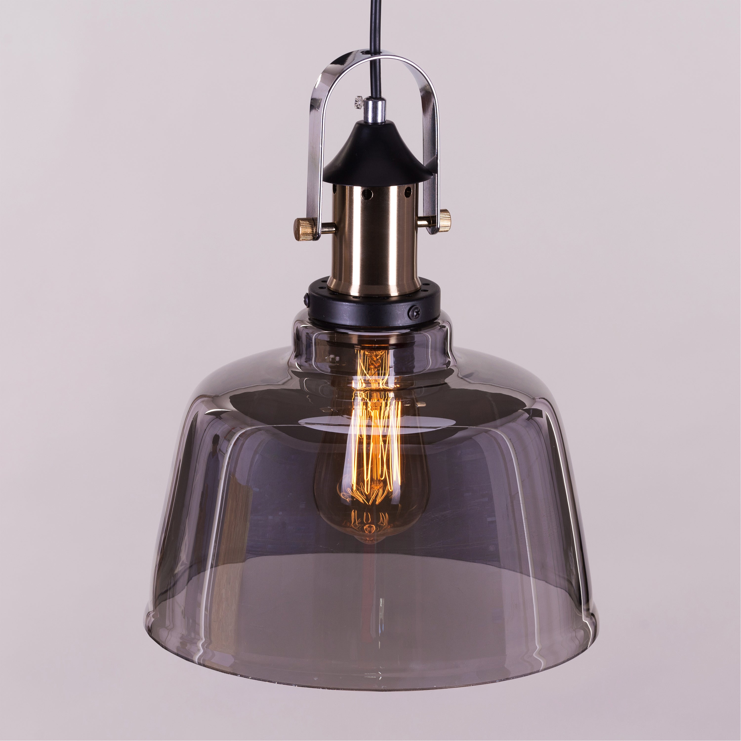 Glassy Eyed (Smokey Grey) Glass Pendant Light
