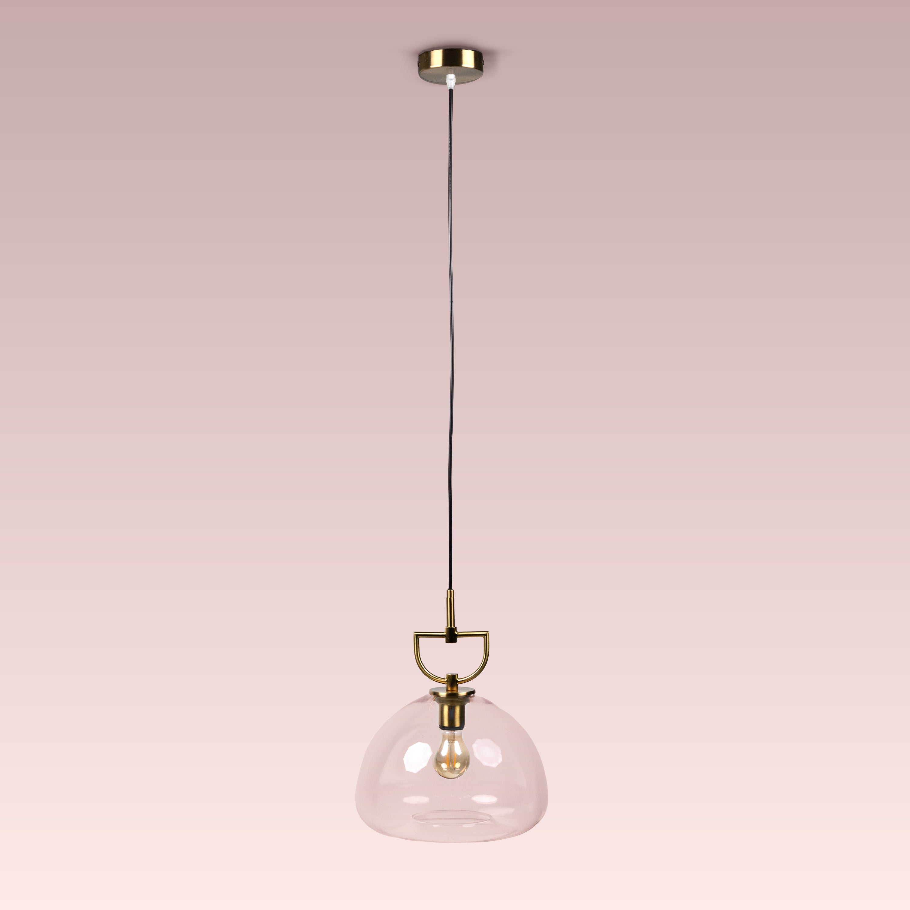Nightlife (Gold, Clear) Glass Pendant Lamp