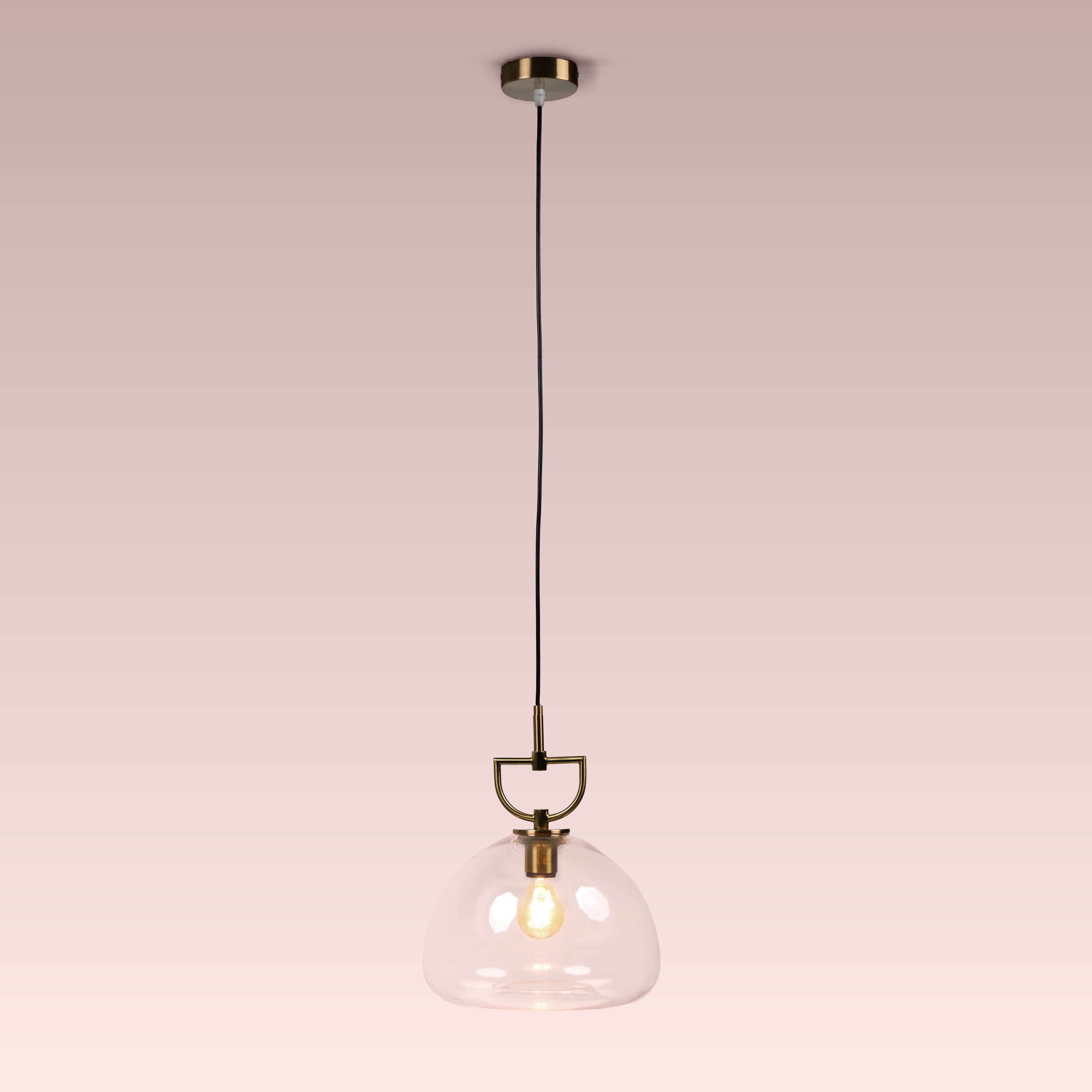 Nightlife (Gold, Clear) Glass Pendant Lamp