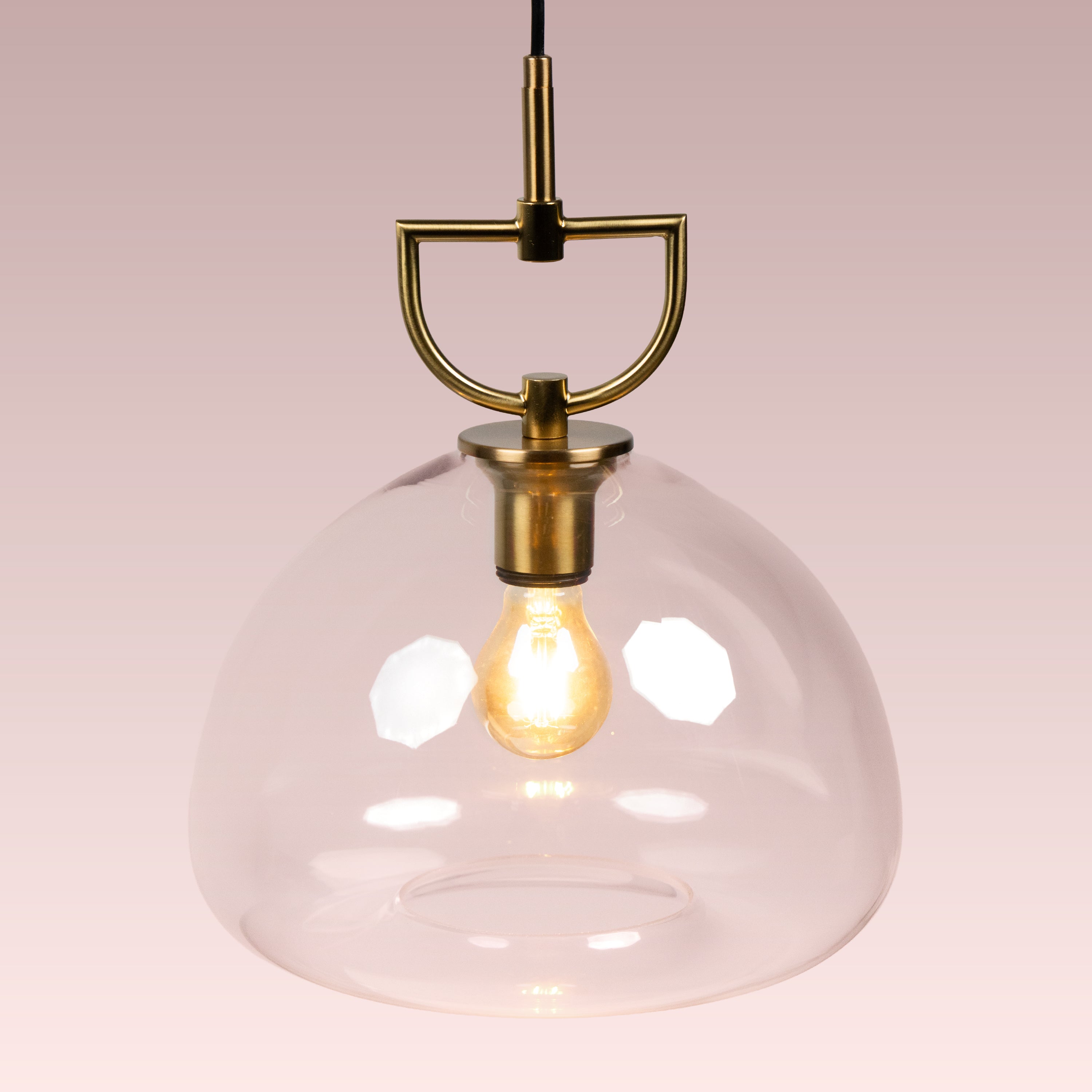 Nightlife (Gold, Clear) Glass Pendant Lamp