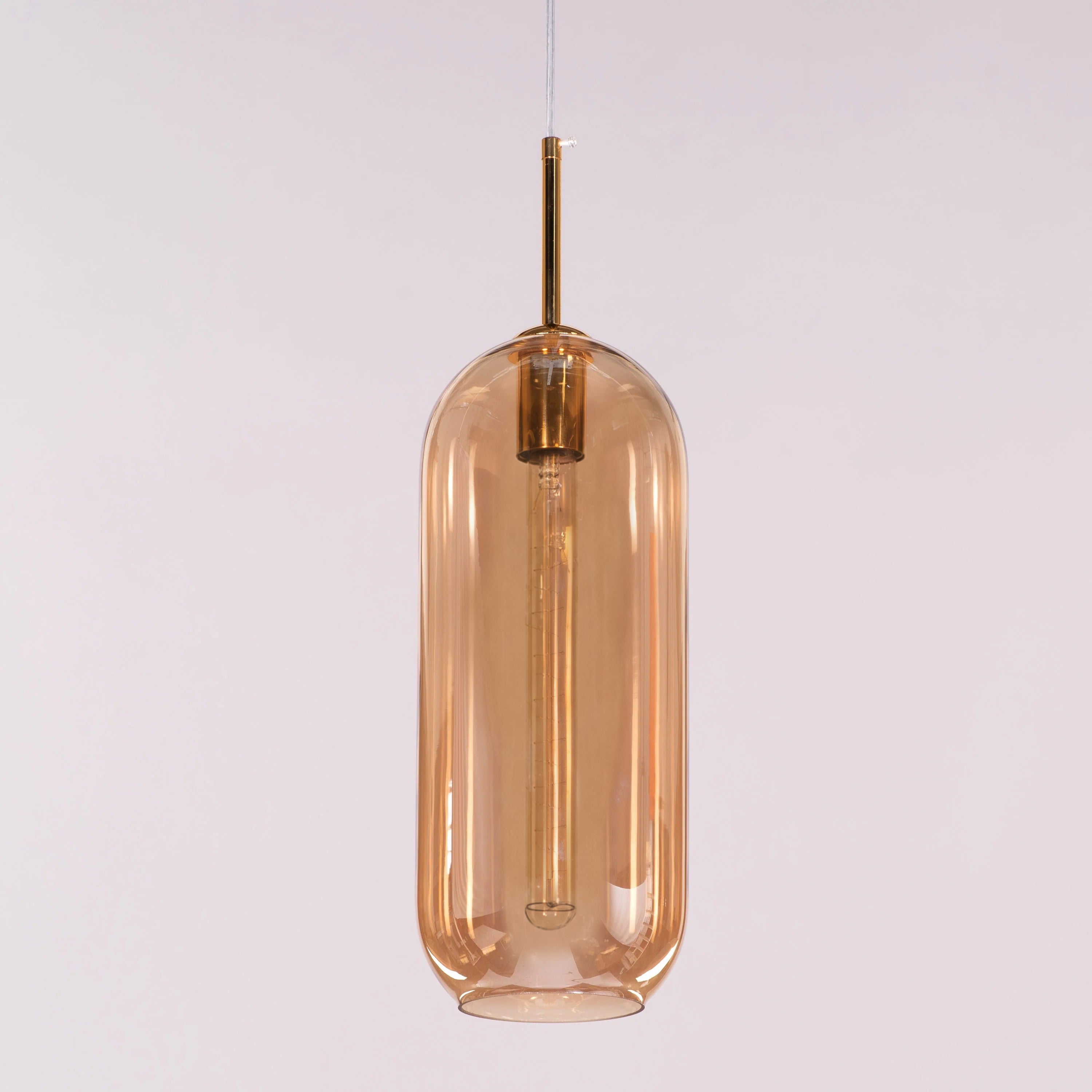 Gold Glamour (Medium, Gold) Glass Pendant Light