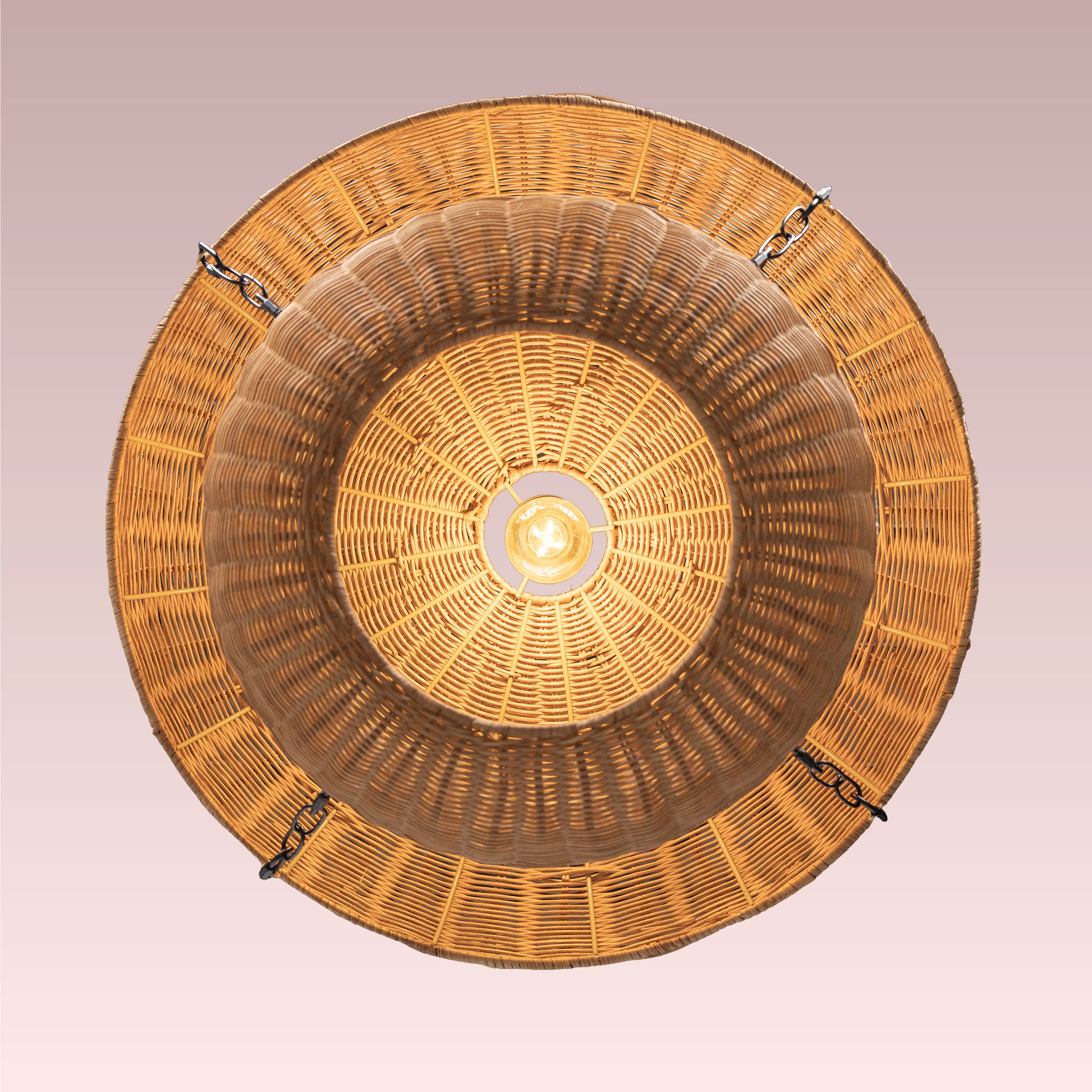 Wrapped In Light Rattan Pendant Light