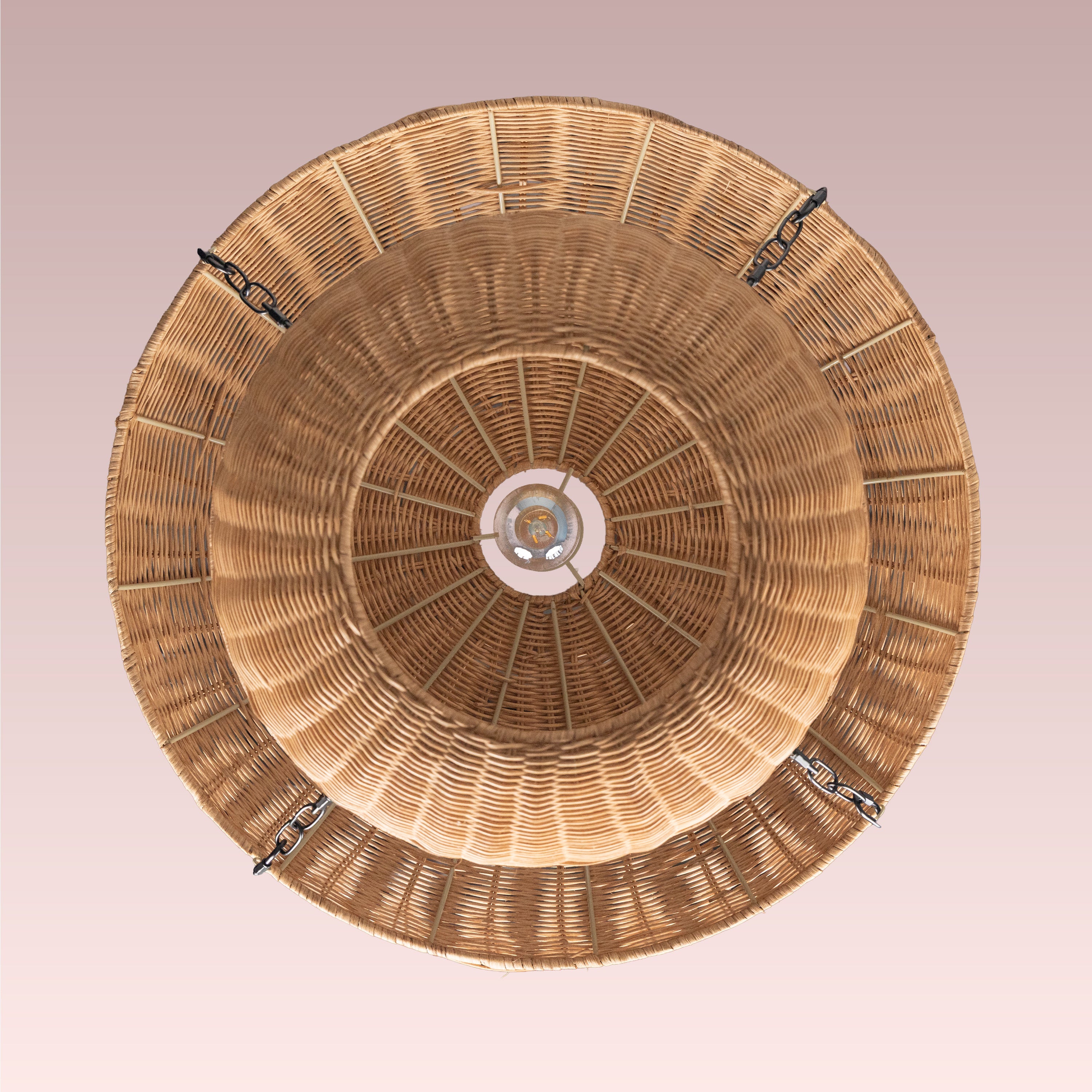 Wrapped In Light Rattan Pendant Light