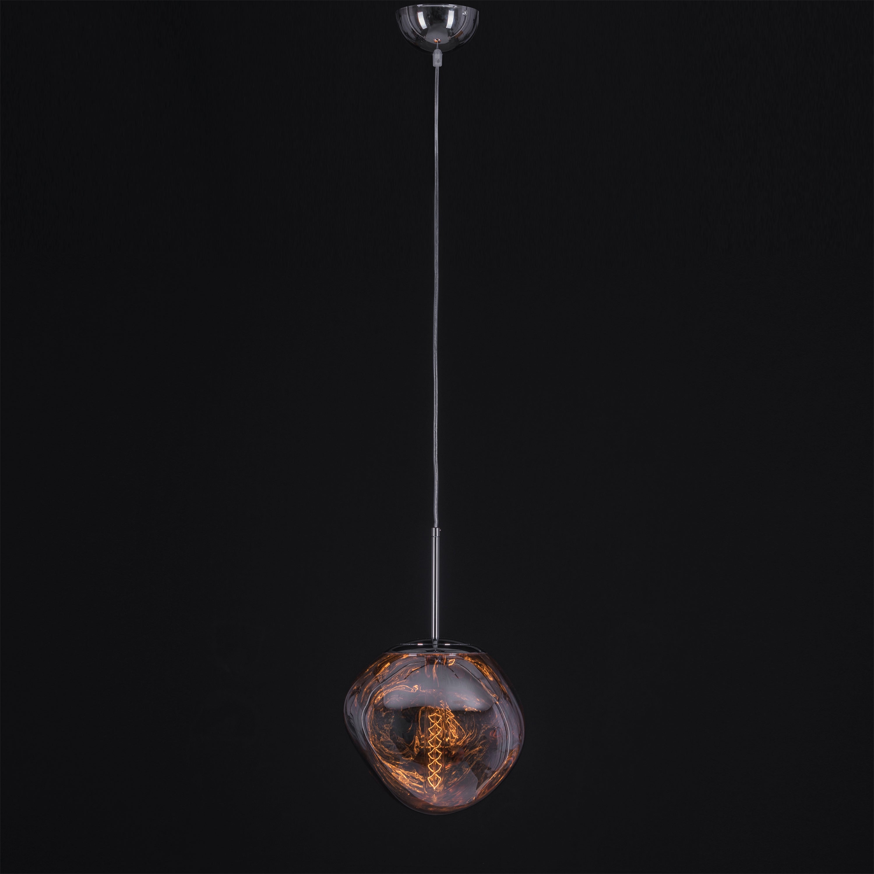 Ongoing Love (Small, Chrome, Smokey Grey) Glass Pendant Light