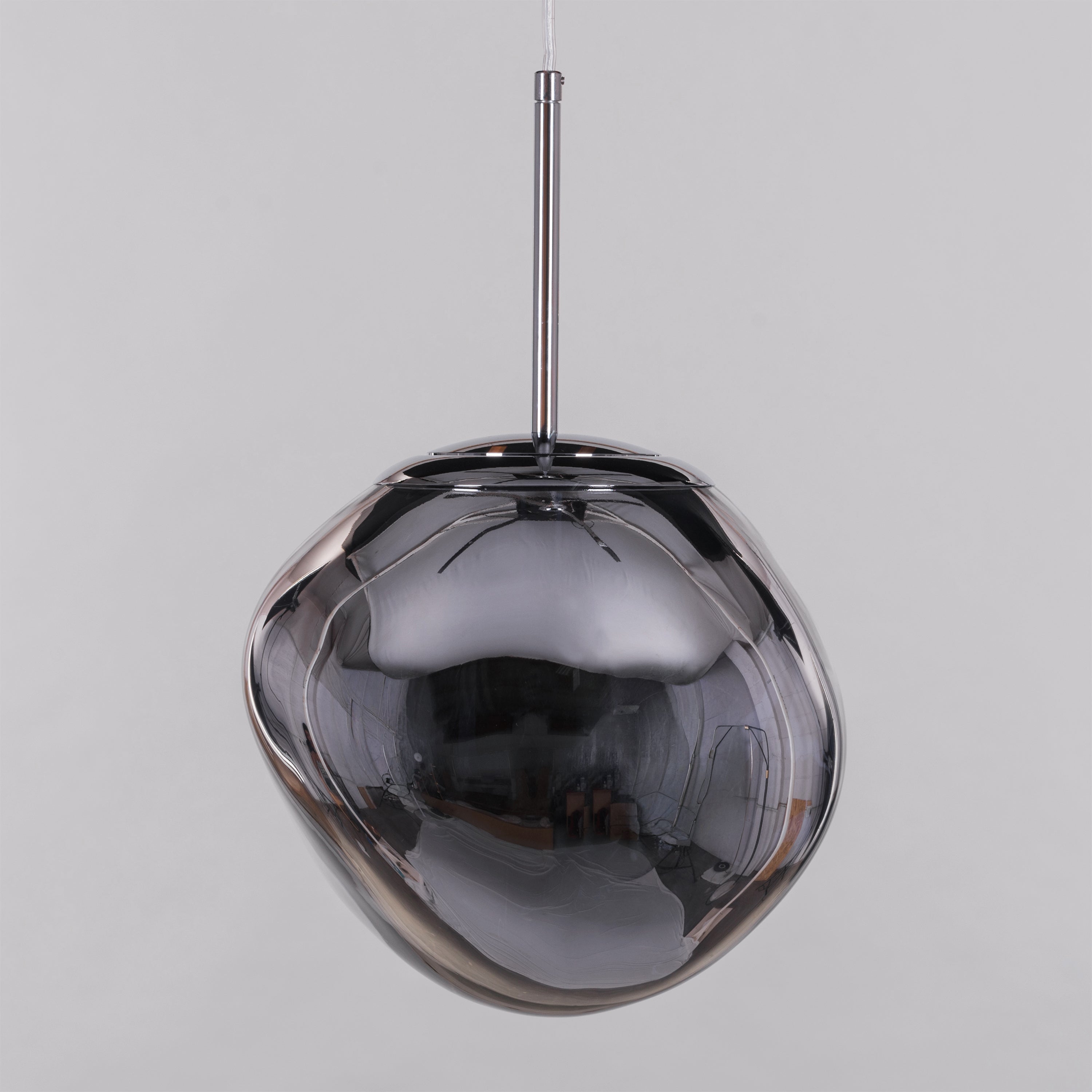 Ongoing Love (Small, Chrome, Smokey Grey) Glass Pendant Light