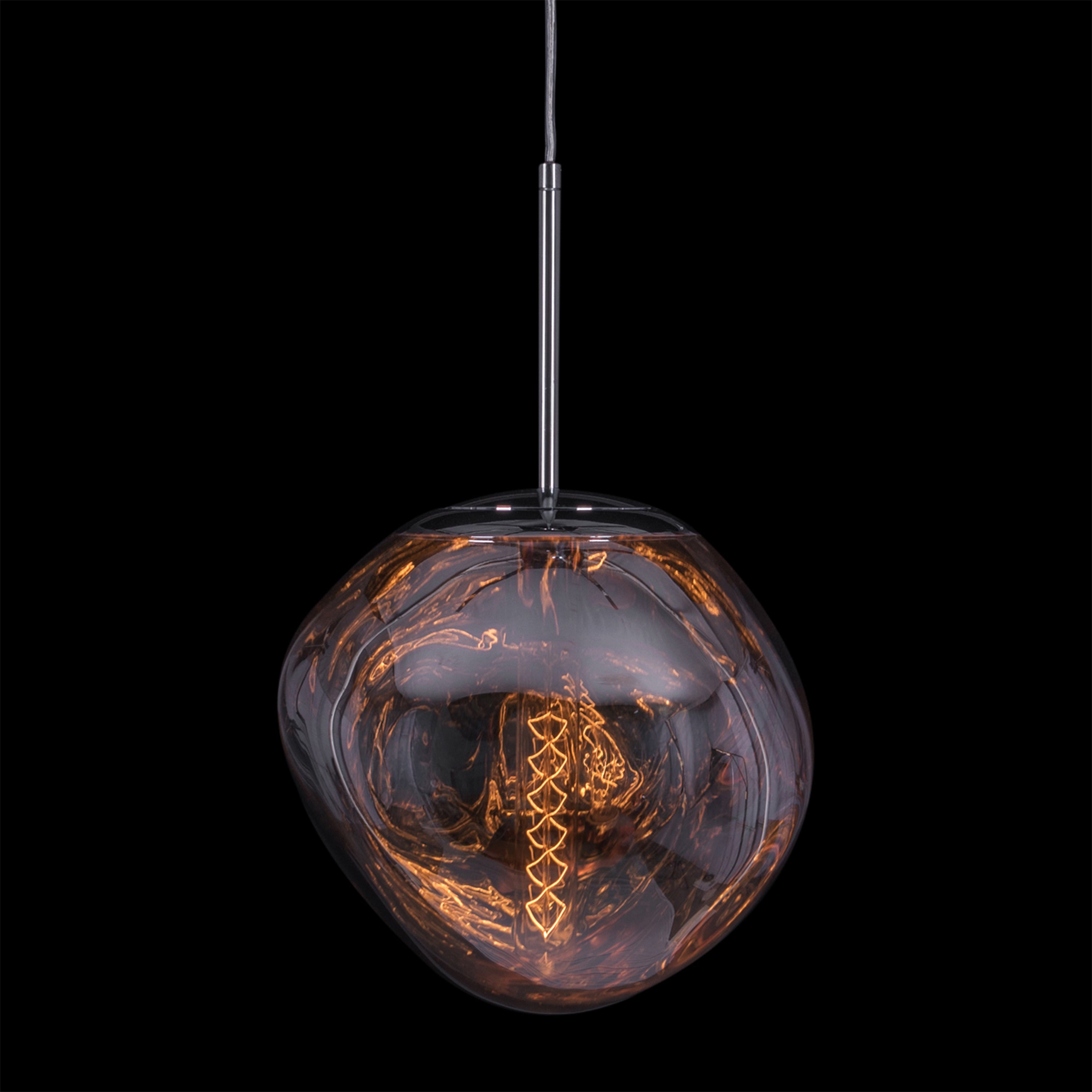 Ongoing Love (Small, Chrome, Smokey Grey) Glass Pendant Light