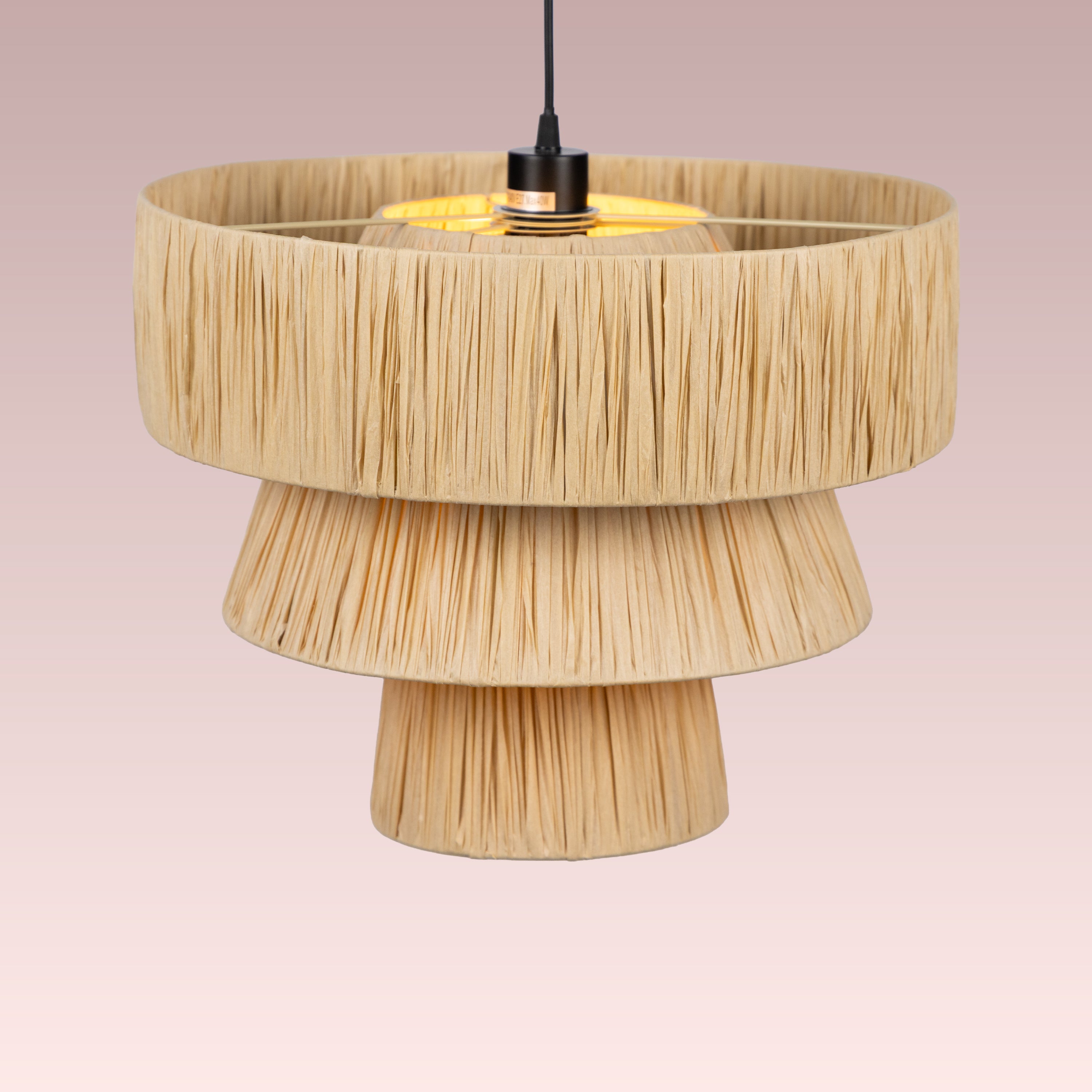 Windworn (Beige) Rattan Pendant Light