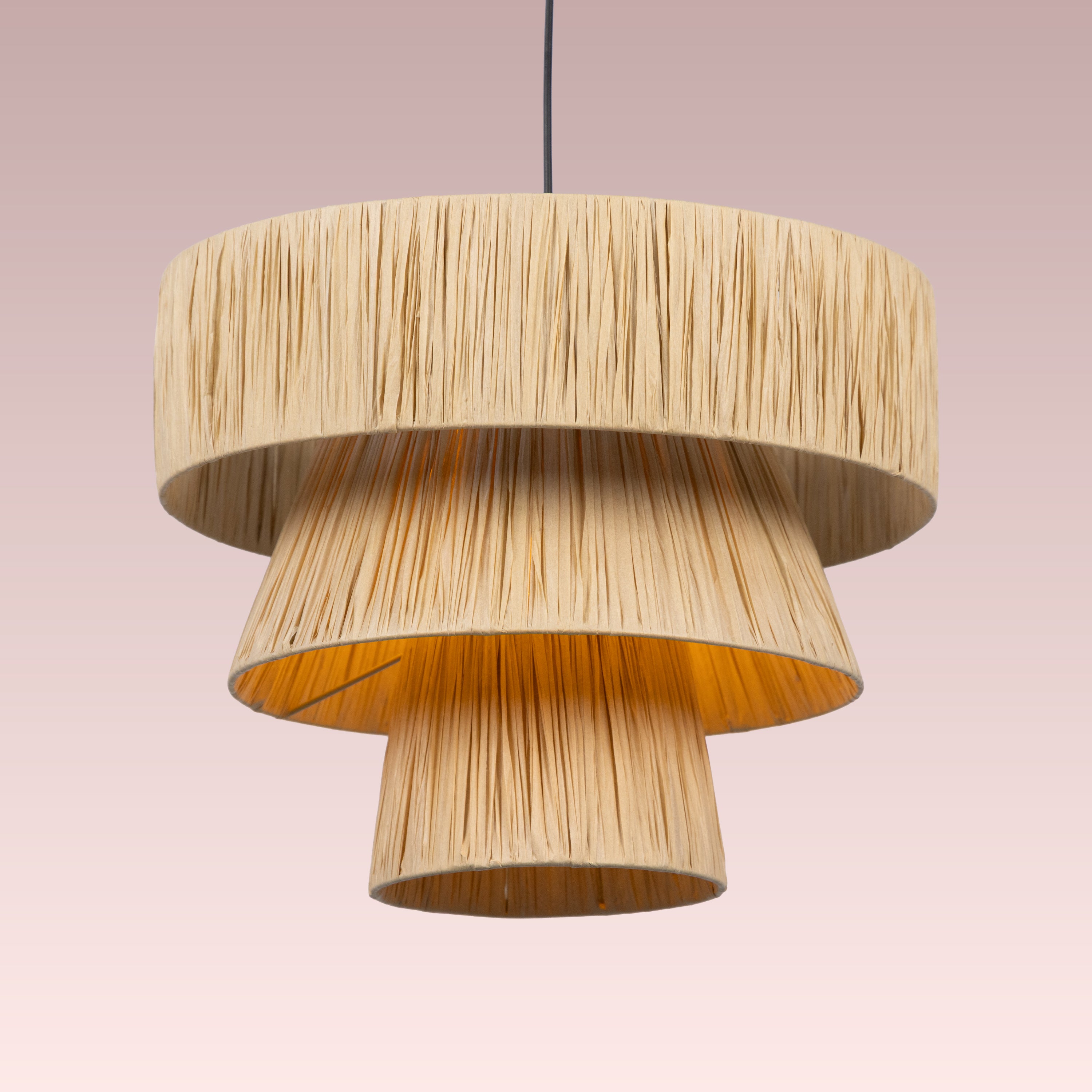 Windworn (Beige) Rattan Pendant Light