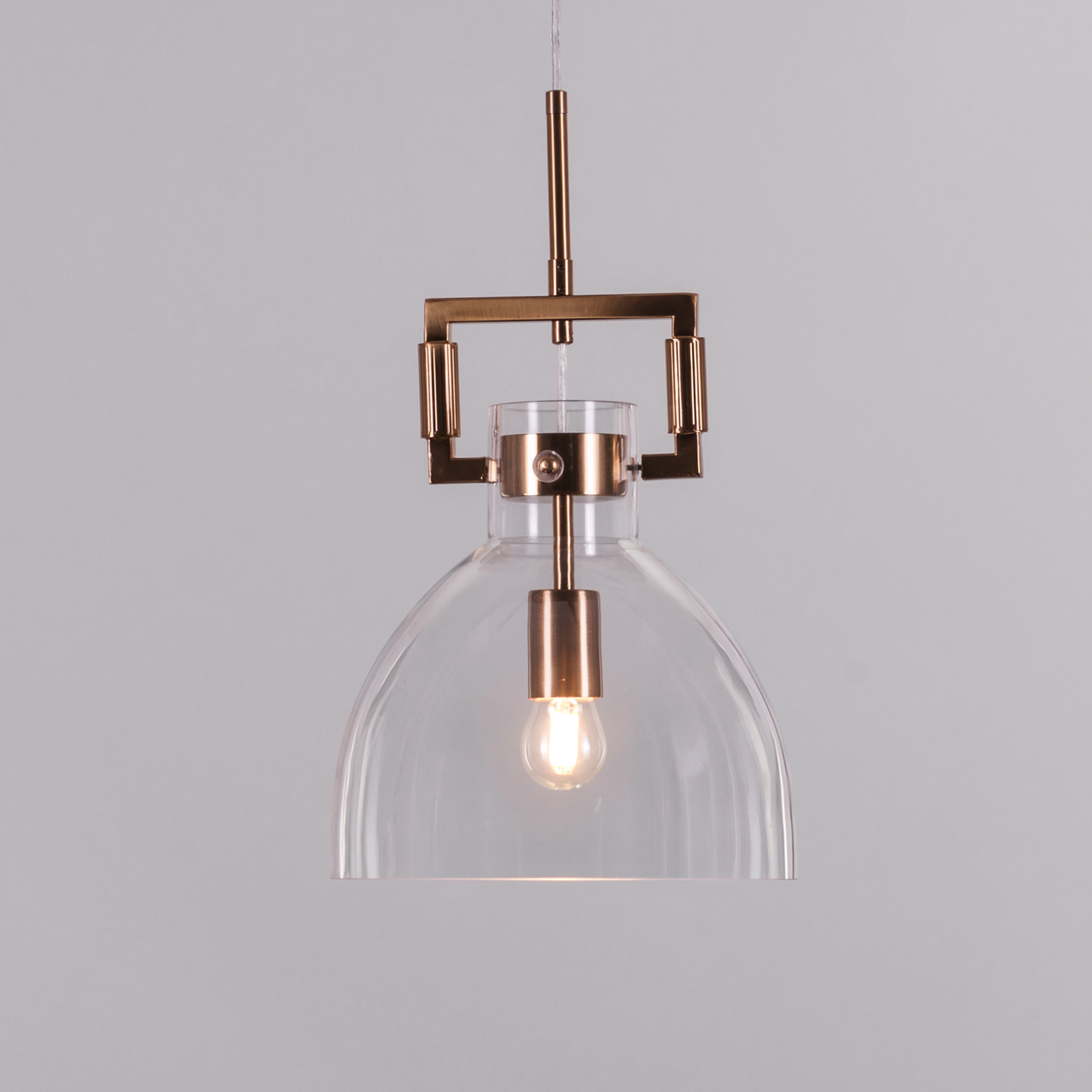 High Hopes (Oval, Gold) Clear Glass Pendant Light