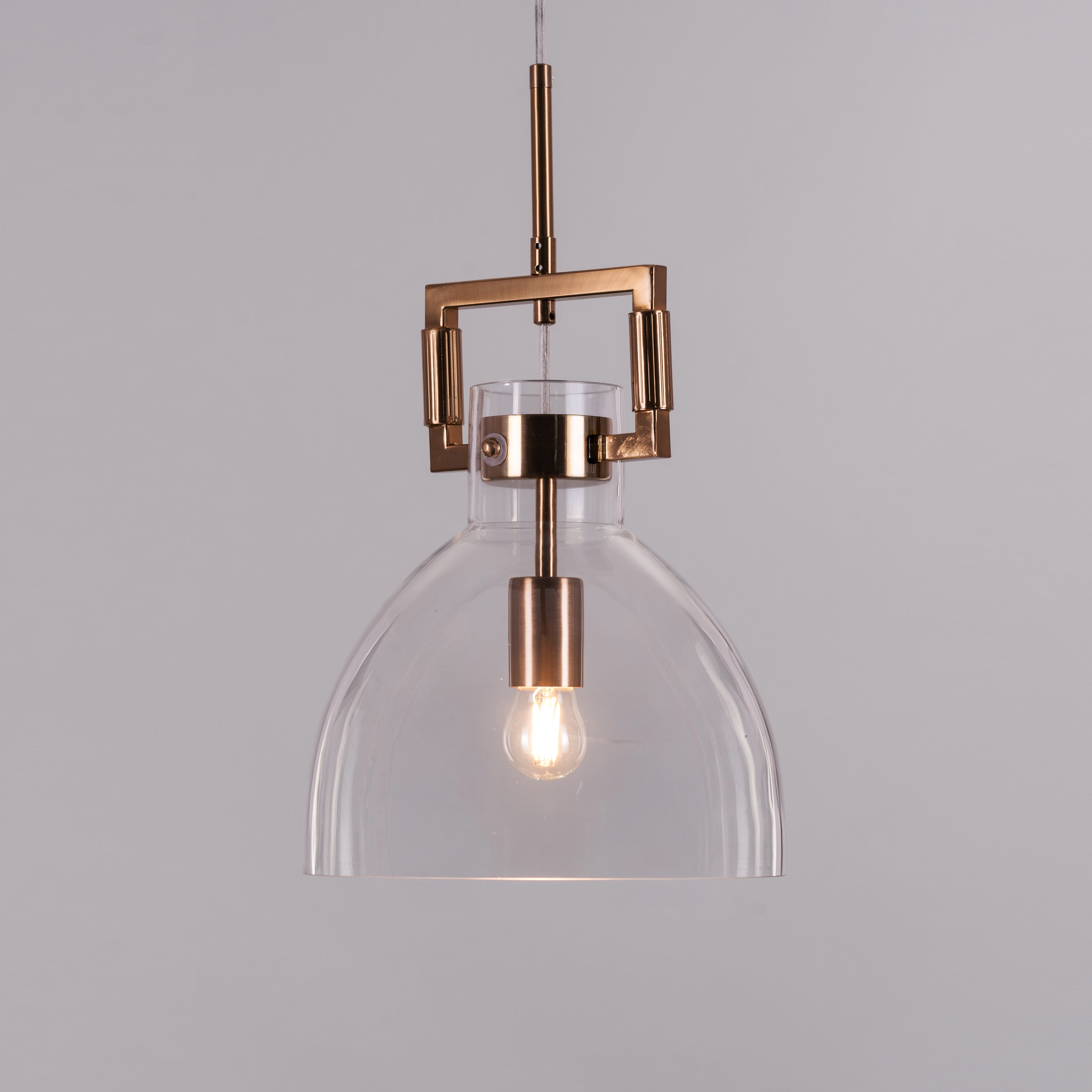 High Hopes (Oval, Gold) Clear Glass Pendant Light