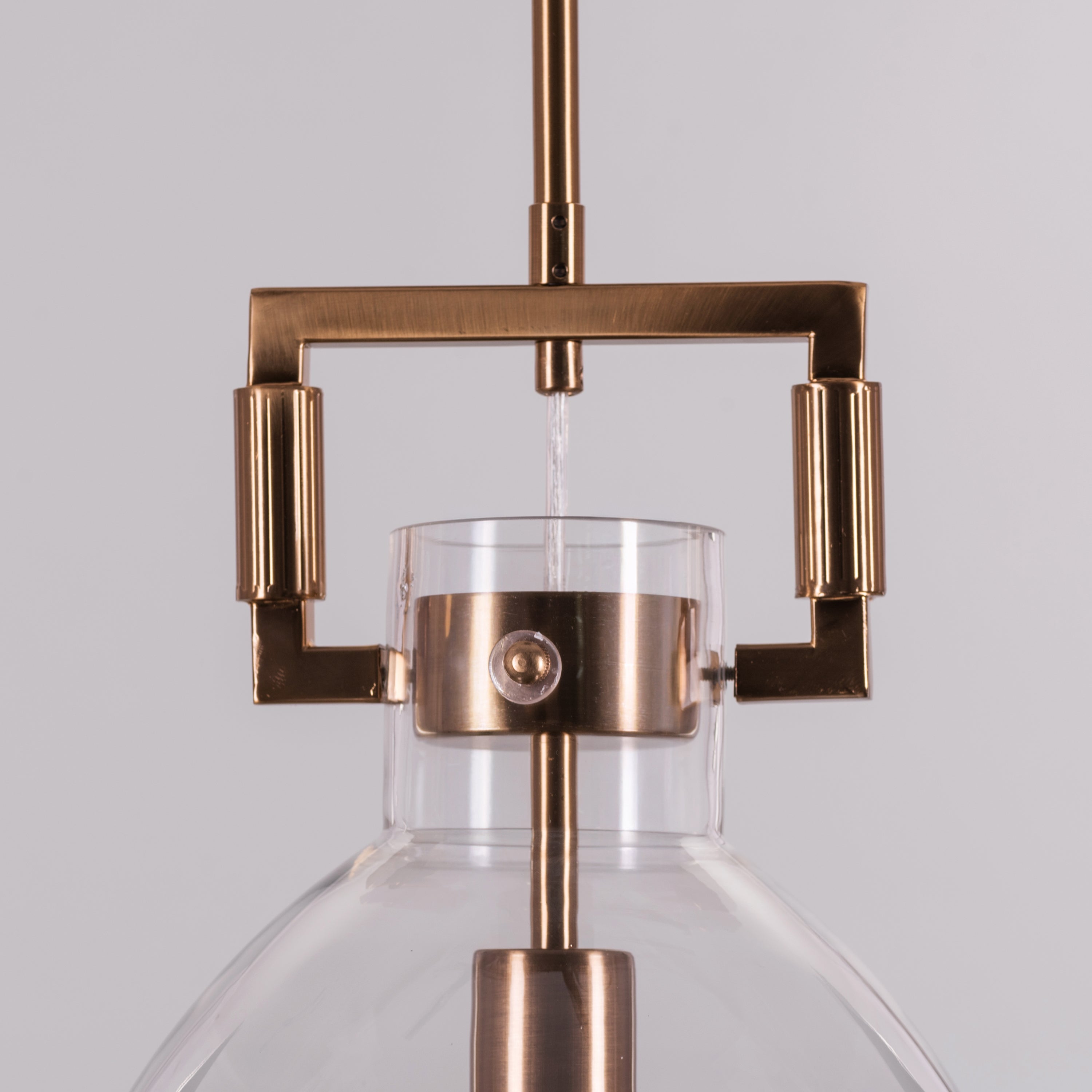 High Hopes (Oval, Gold) Clear Glass Pendant Light