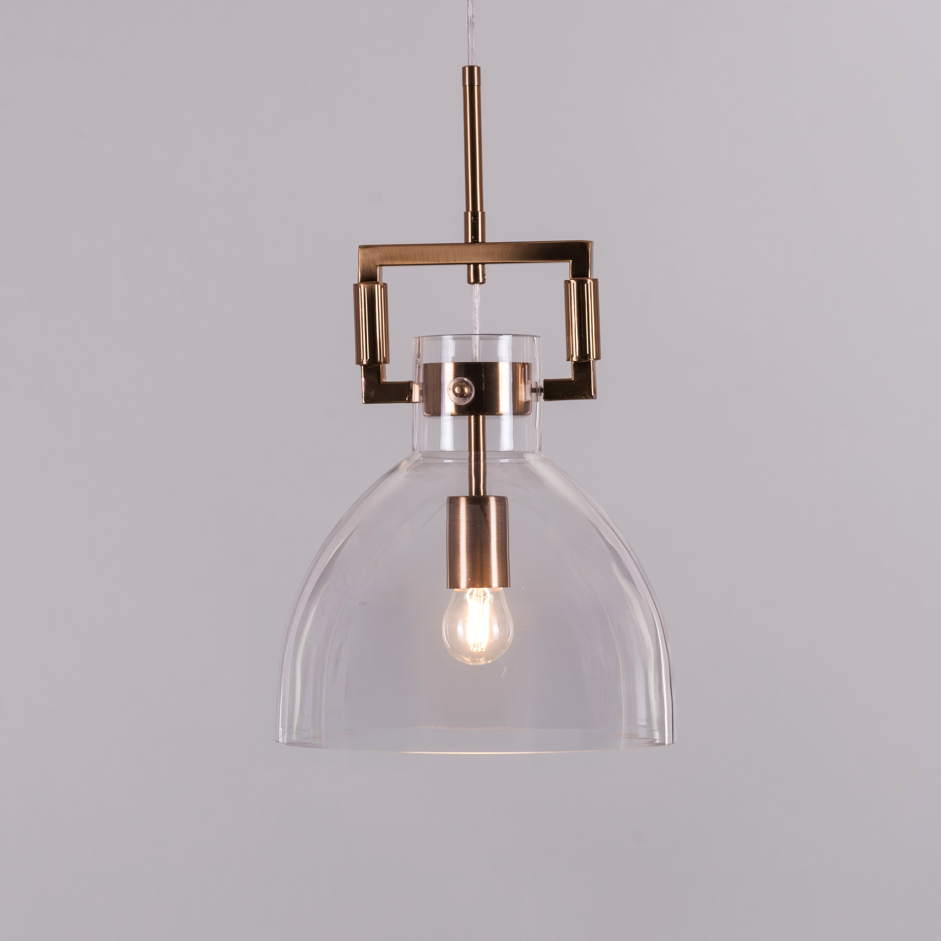 High Hopes (Oval, Gold) Clear Glass Pendant Light