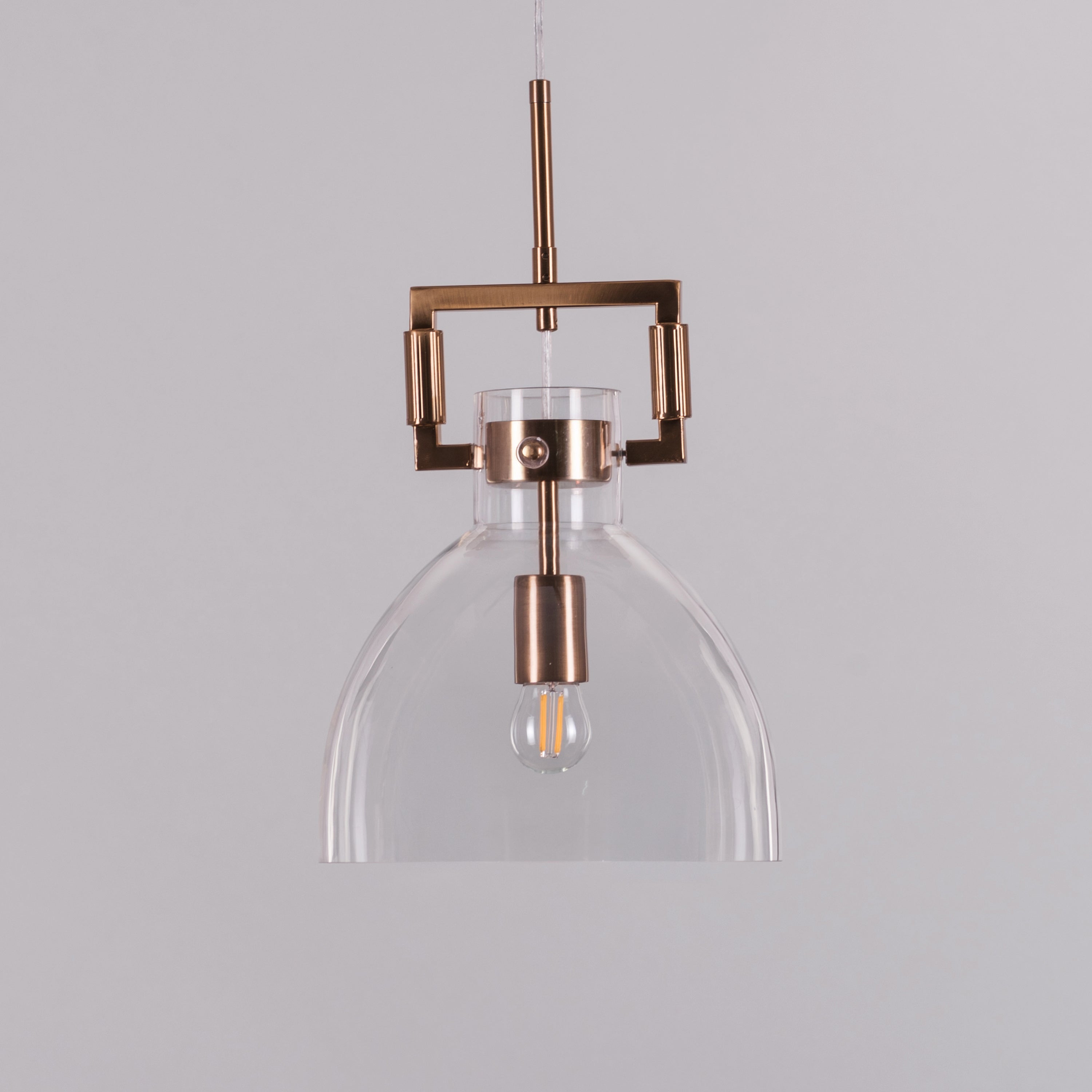 High Hopes (Oval, Gold) Clear Glass Pendant Light