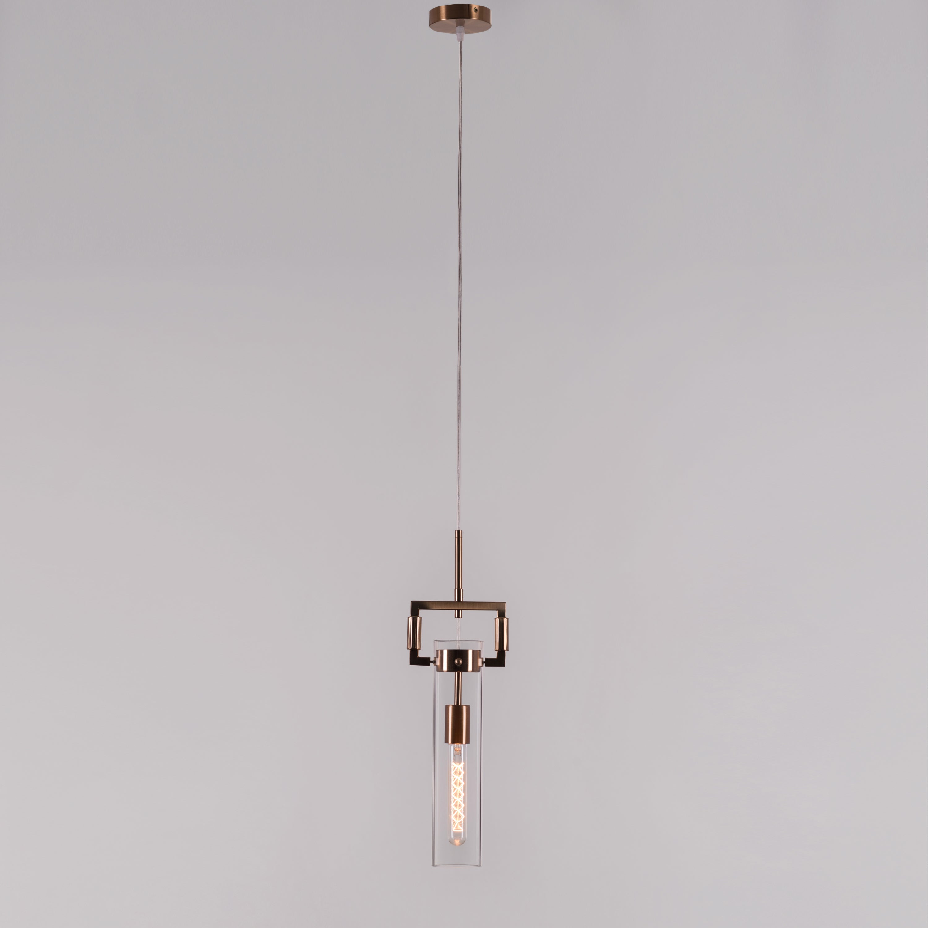 High Hopes (Long, Gold) Clear Glass Pendant Light