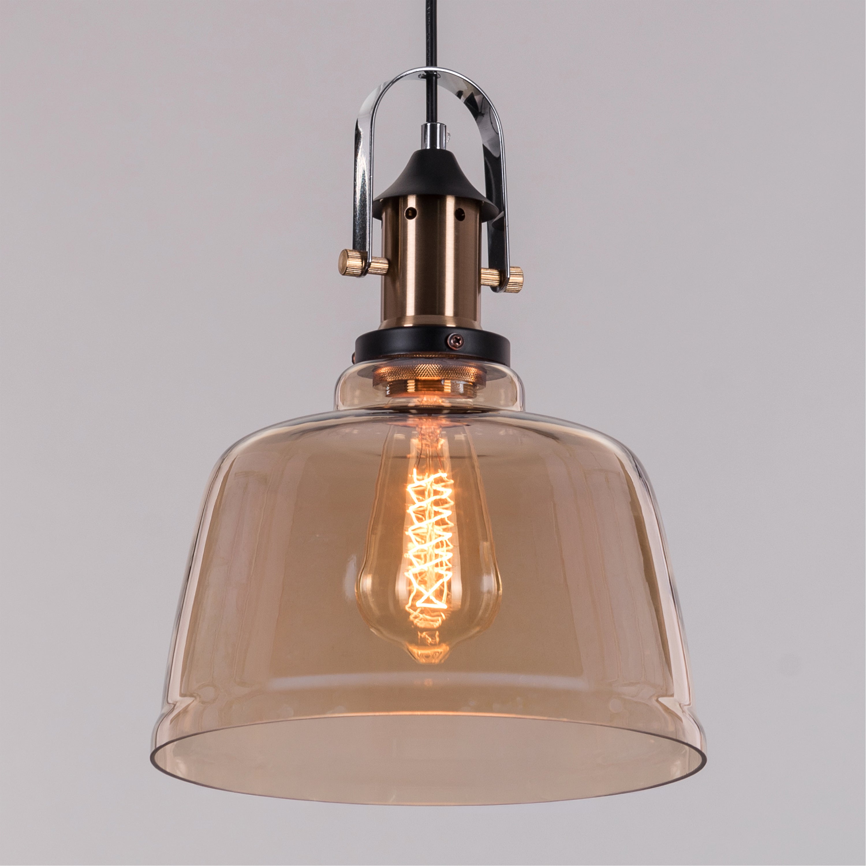 Glassy Eyed (Amber) Glass Pendant Light