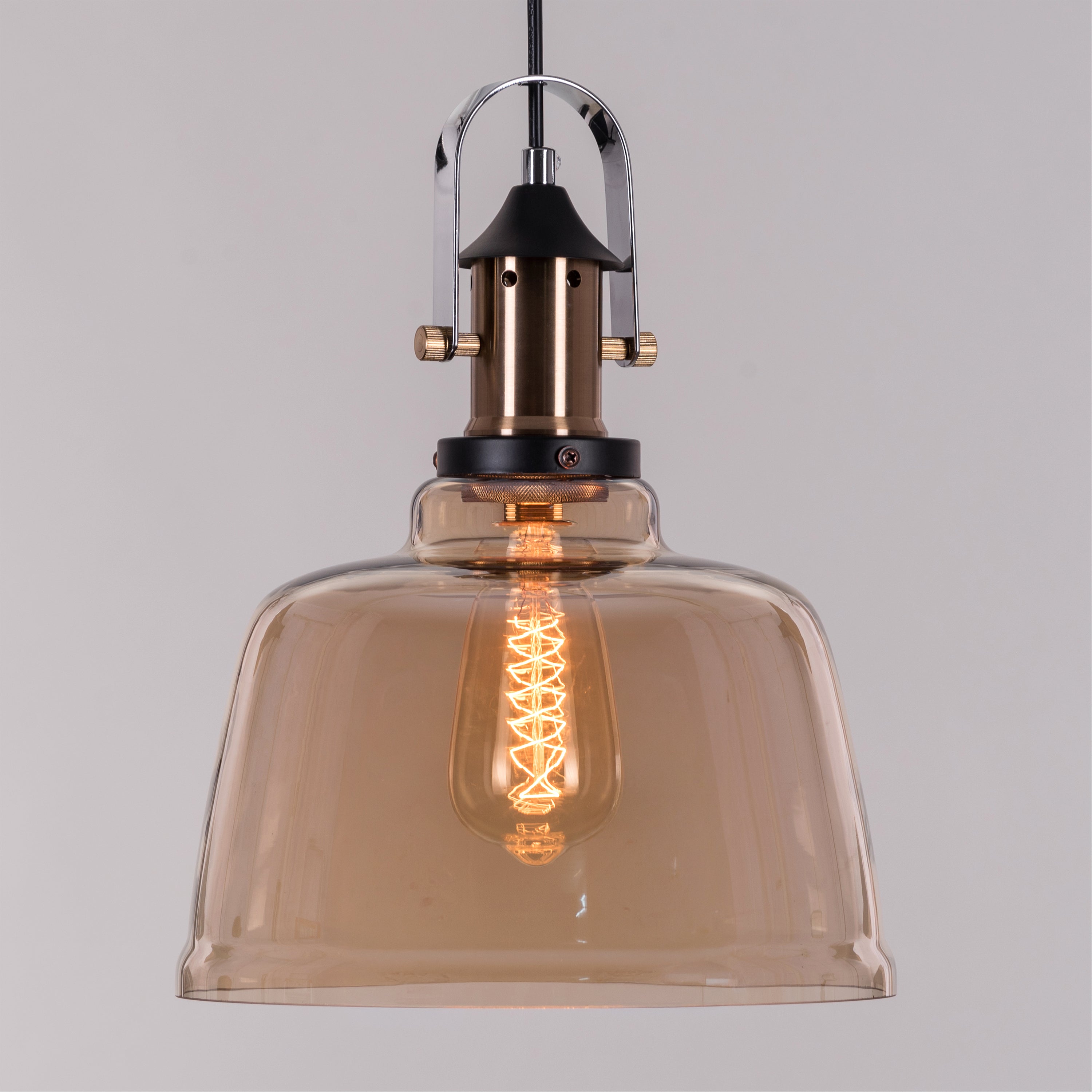 Glassy Eyed (Amber) Glass Pendant Light
