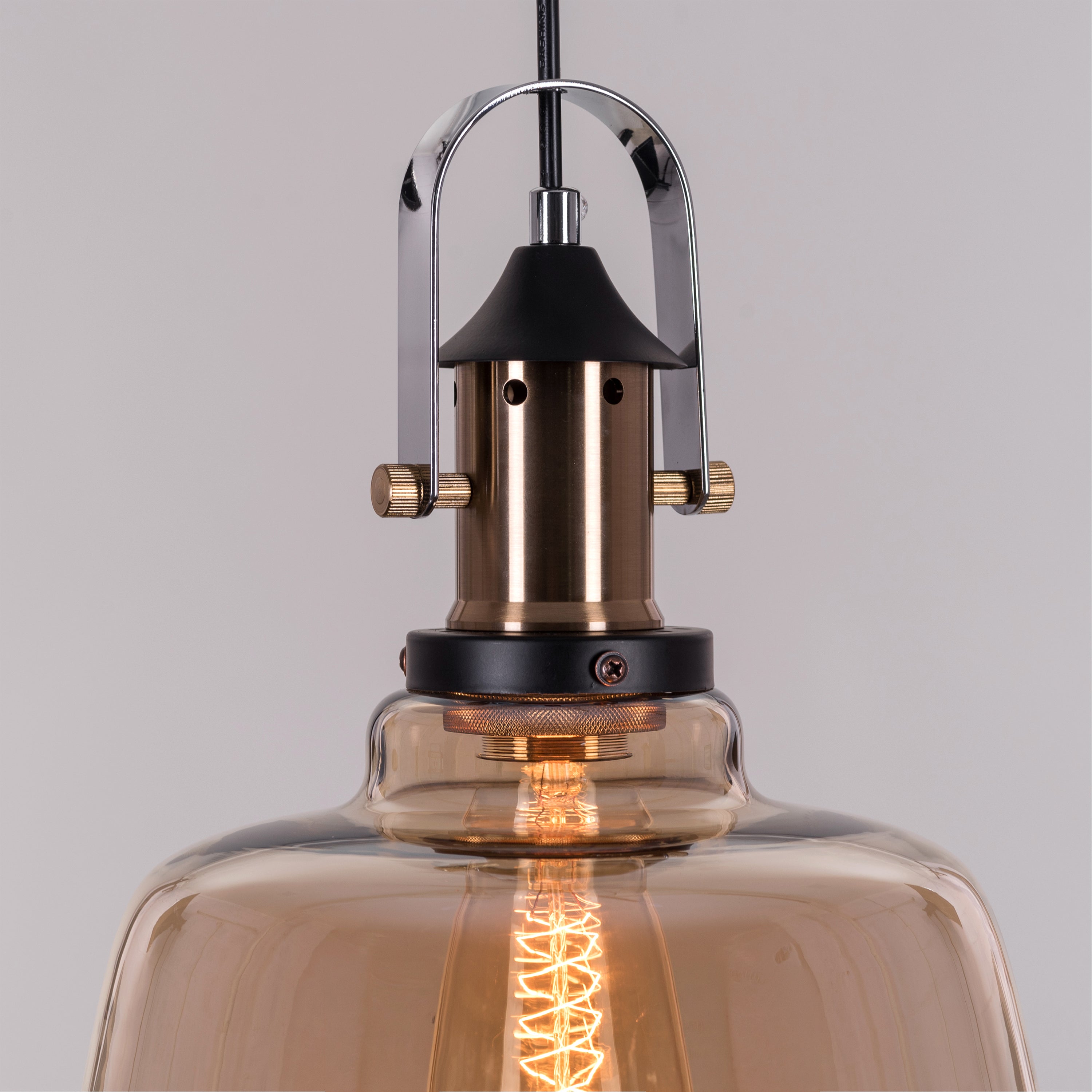 Glassy Eyed (Amber) Glass Pendant Light