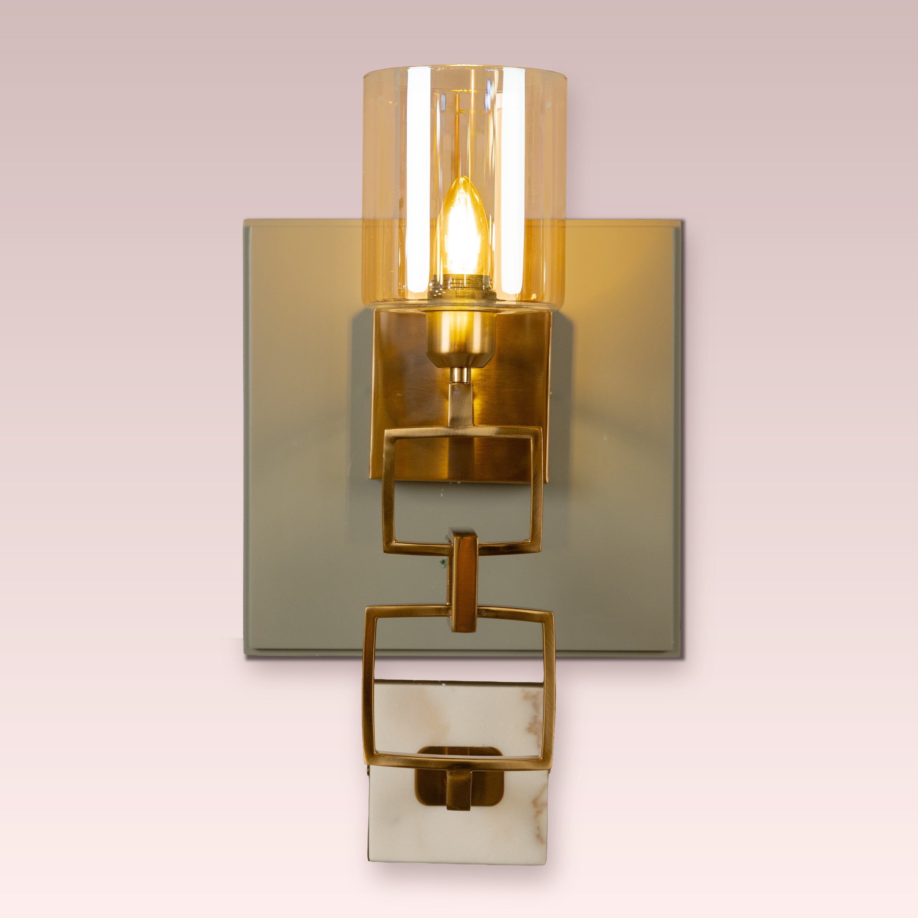 Dynasty Aurum Marble (Gold,Amber) Wall Light